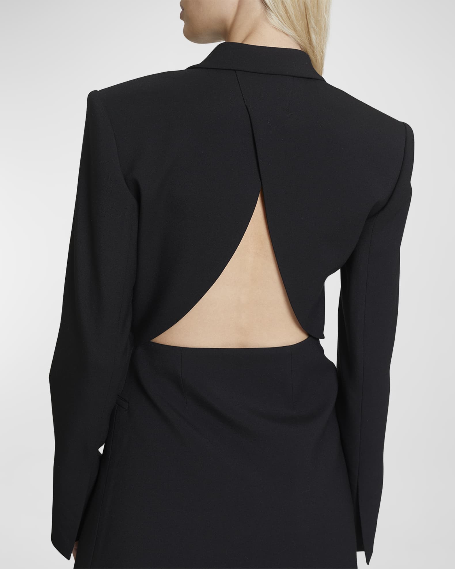 ALAIA Tailored Drape Mini Dress | Neiman Marcus