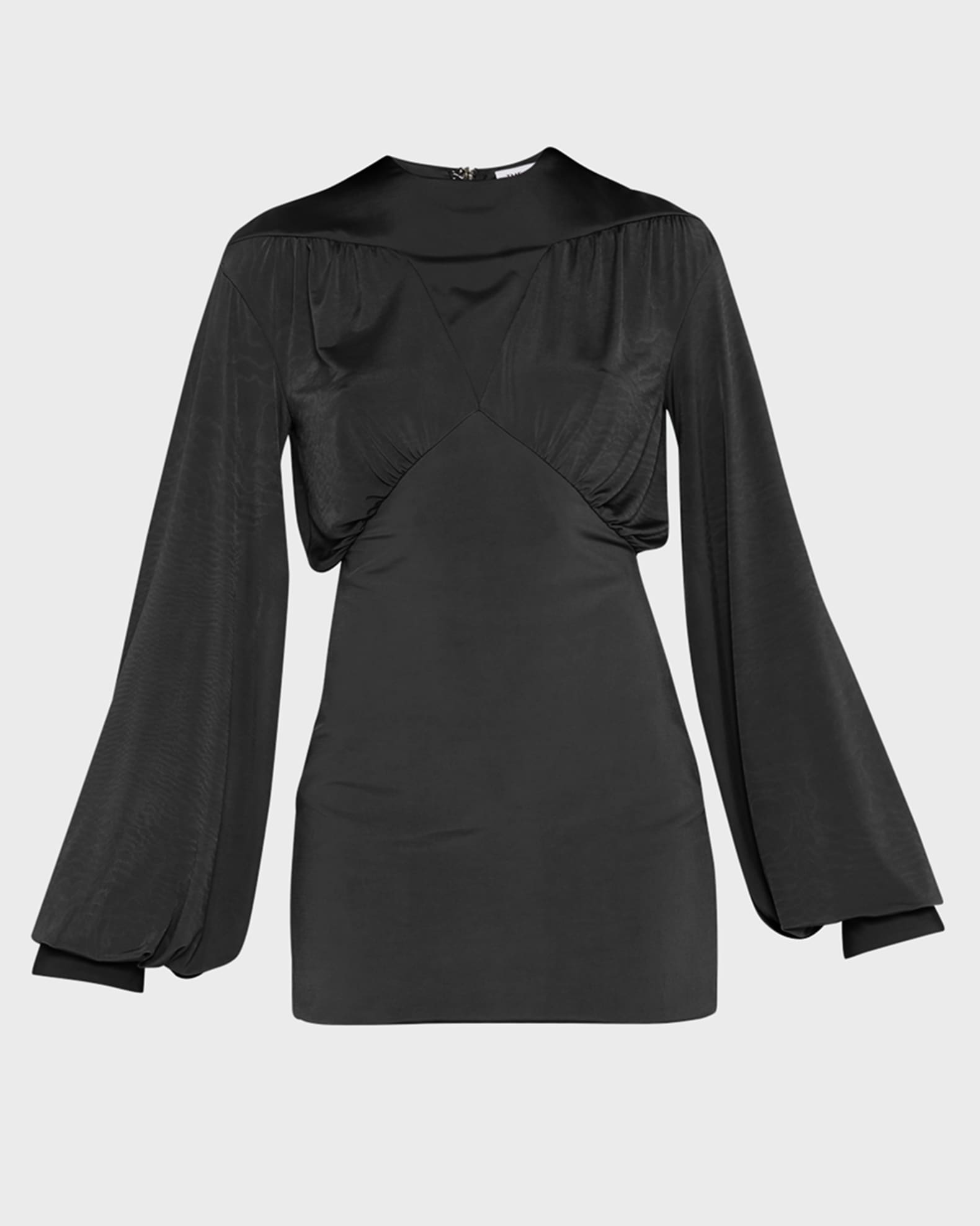 The Attico Judy Paneled Empire-Waist Blouson-Sleeve Mini Dress | Neiman ...