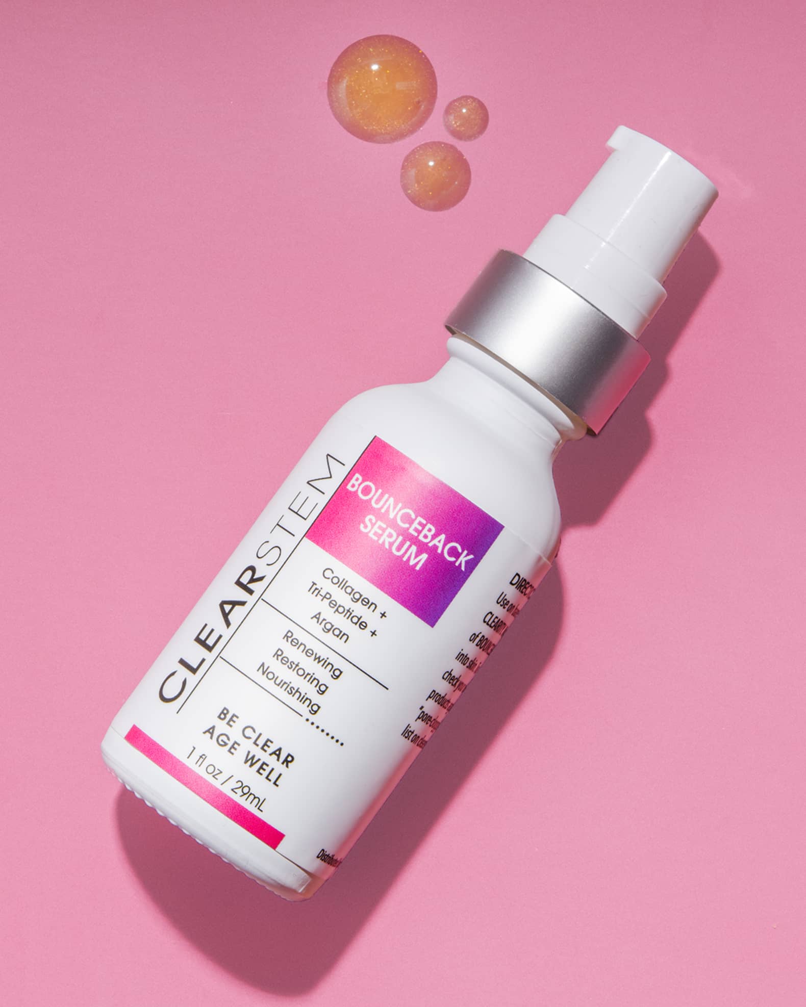 CLEARSTEM Skincare BOUNCEBACK Triple Peptide Stem Cell Serum For