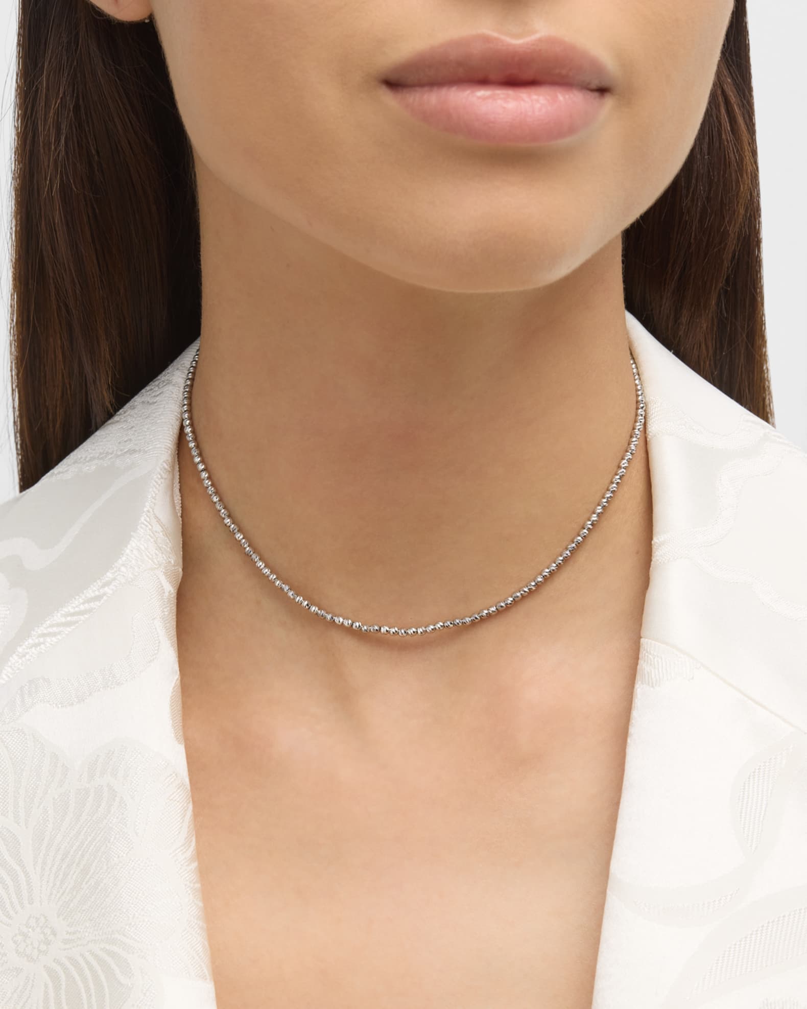 Platinum Halo Choker Necklace 1