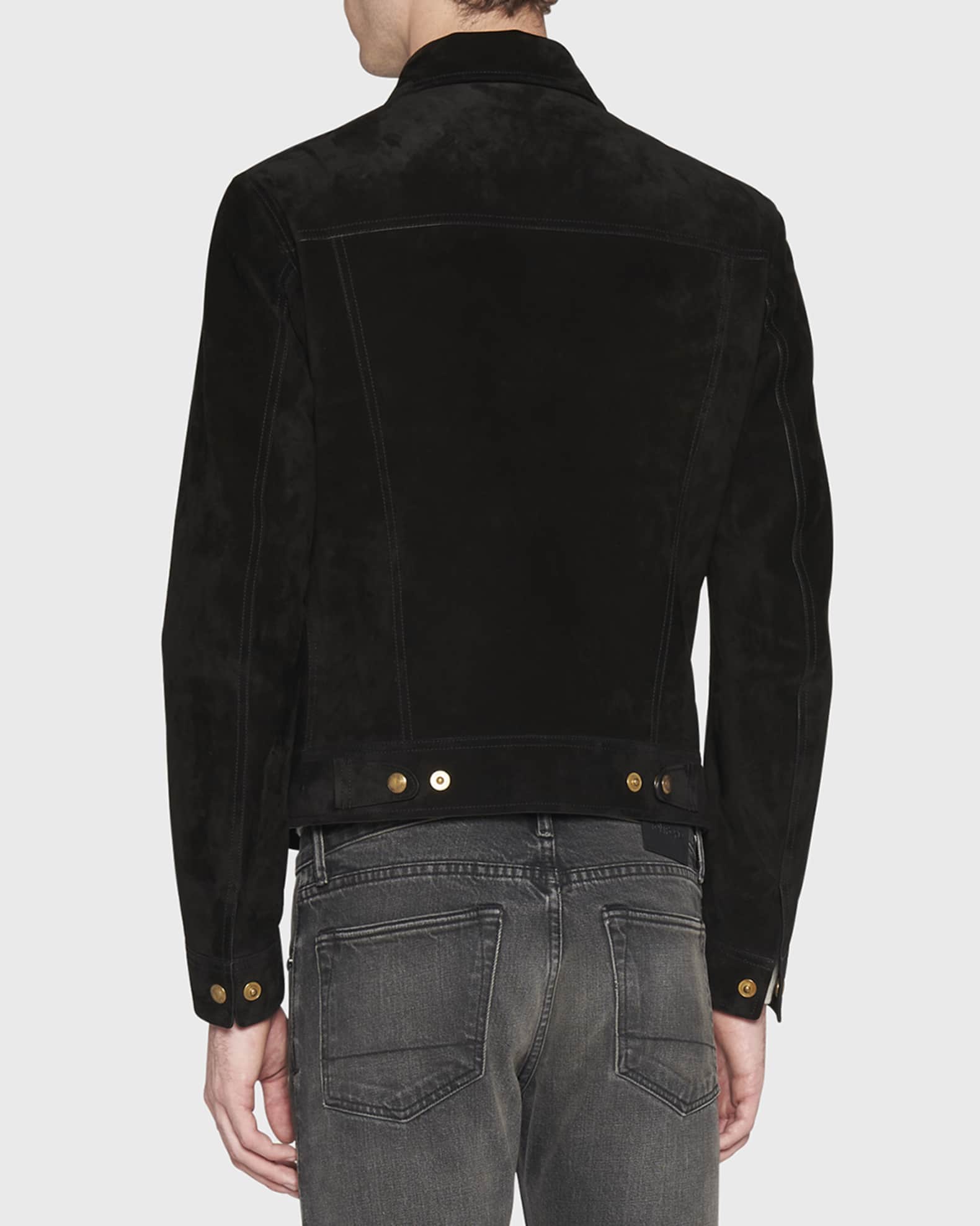 ジャケット TOM FORD JACKET (GI2970FAX1518 GV775) TOM FORD Men's Suede Western Jacket | Neiman Marcus