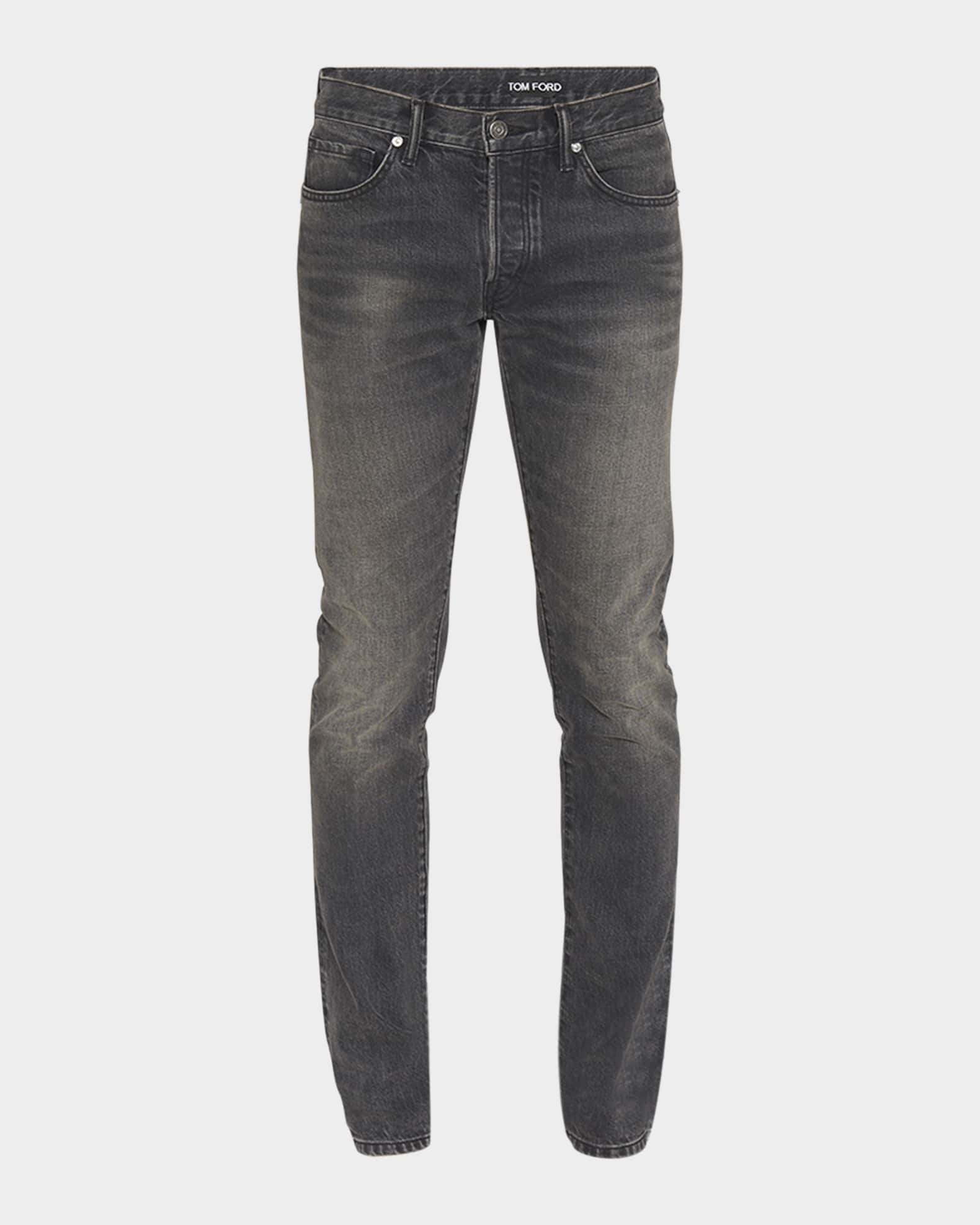 TOM FORD Men's Slim Fit Black Wash Jeans Neiman Marcus