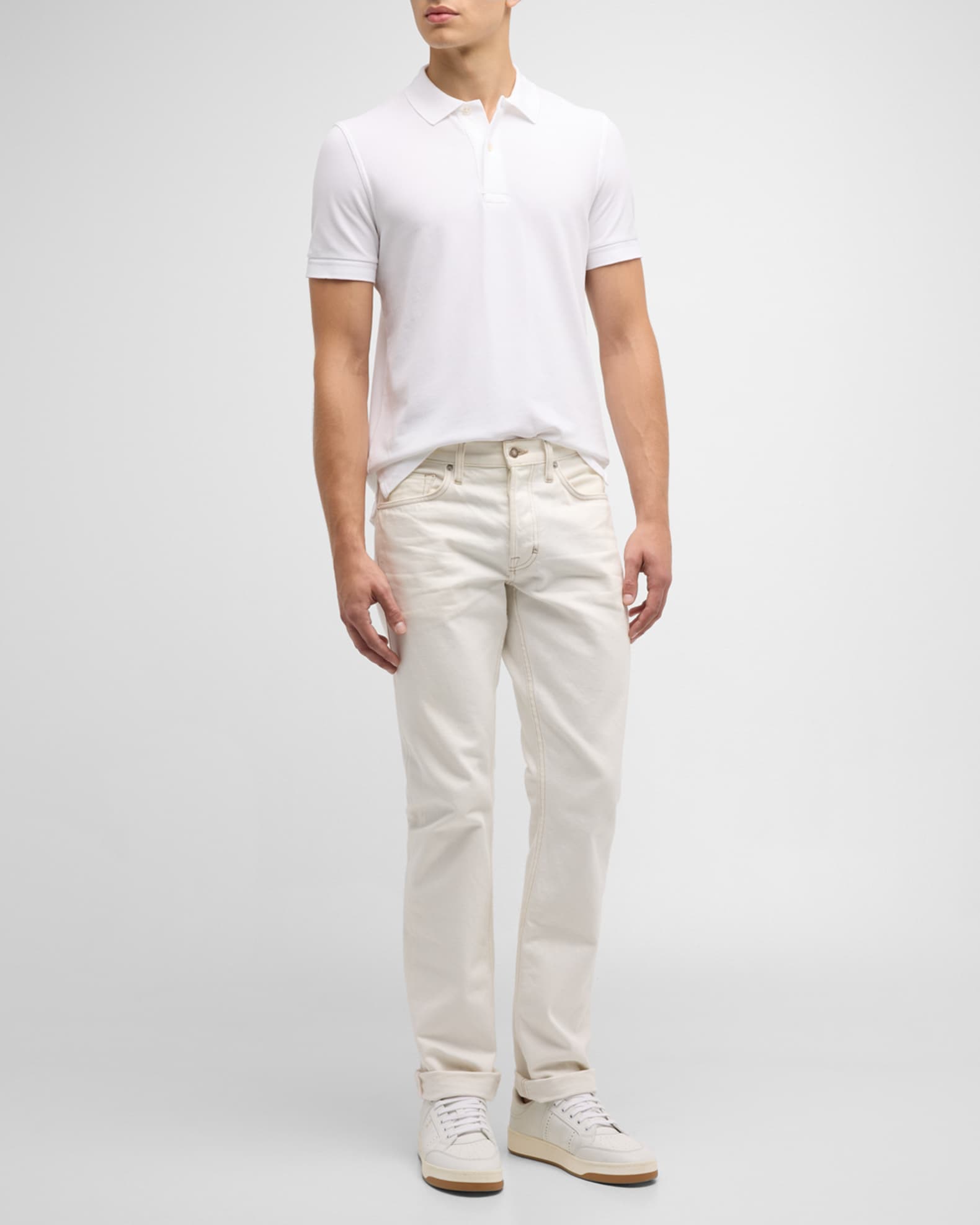 TOM FORD Men's Cotton Pique Polo Shirt | Neiman Marcus TOM FORD Men's Cotton Pique Polo Shirt | Neiman Marcus