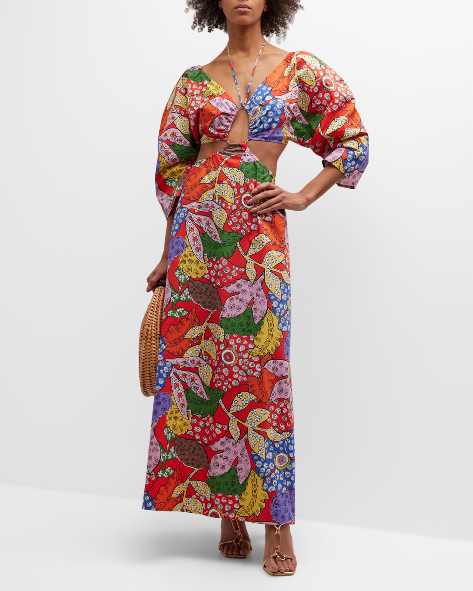 Mara Hoffman Banditta Shaina Cutout Maxi Dress | Neiman Marcus