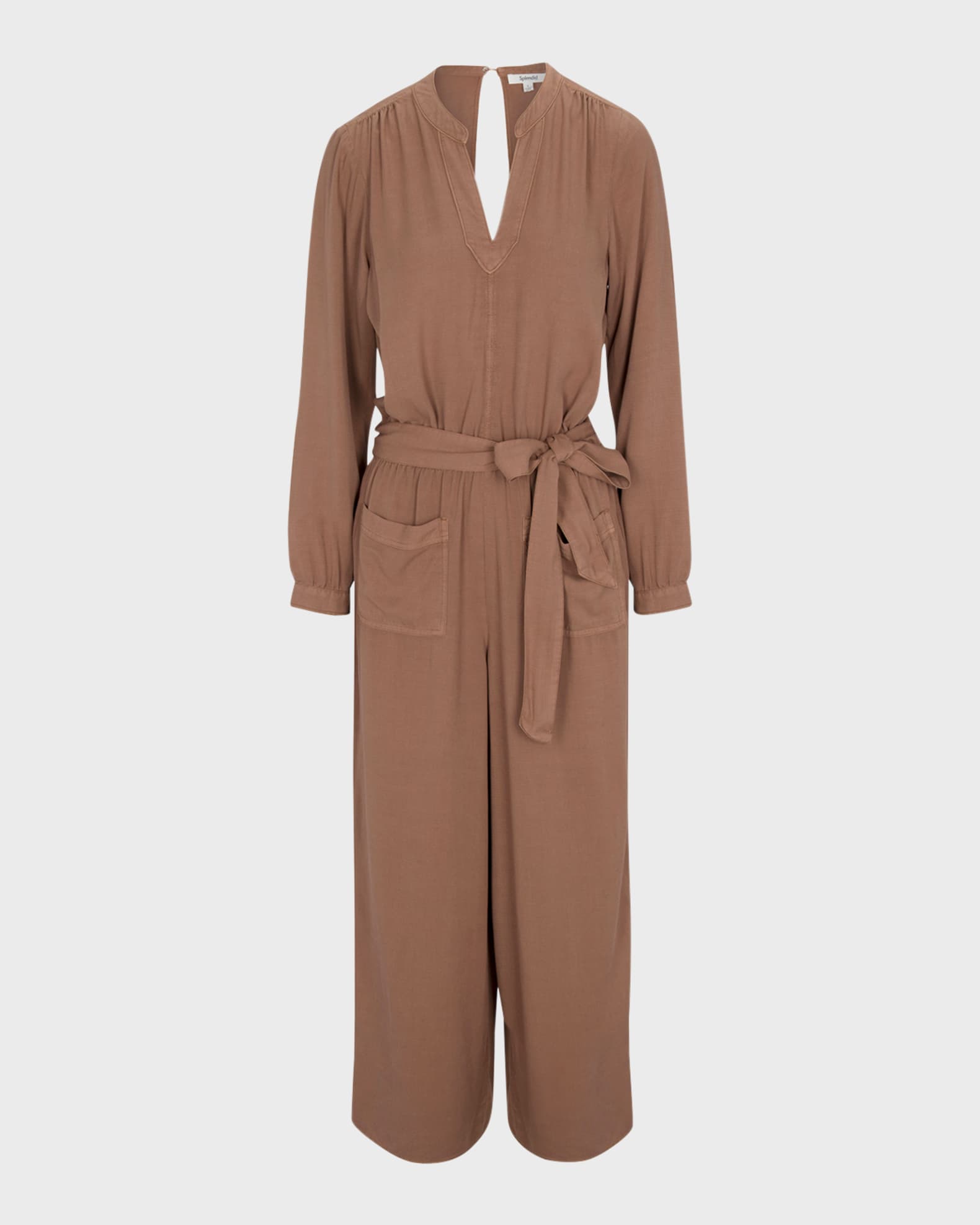 Splendid Teaghan VNeck FrontTie StraightLeg Jumpsuit Neiman Marcus