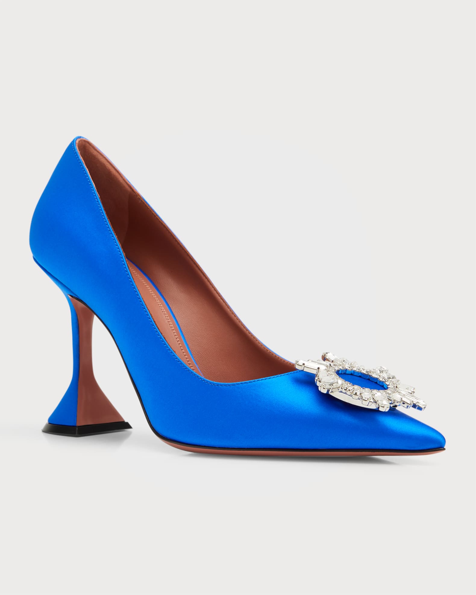 Royal blue Amina Muaddi heels