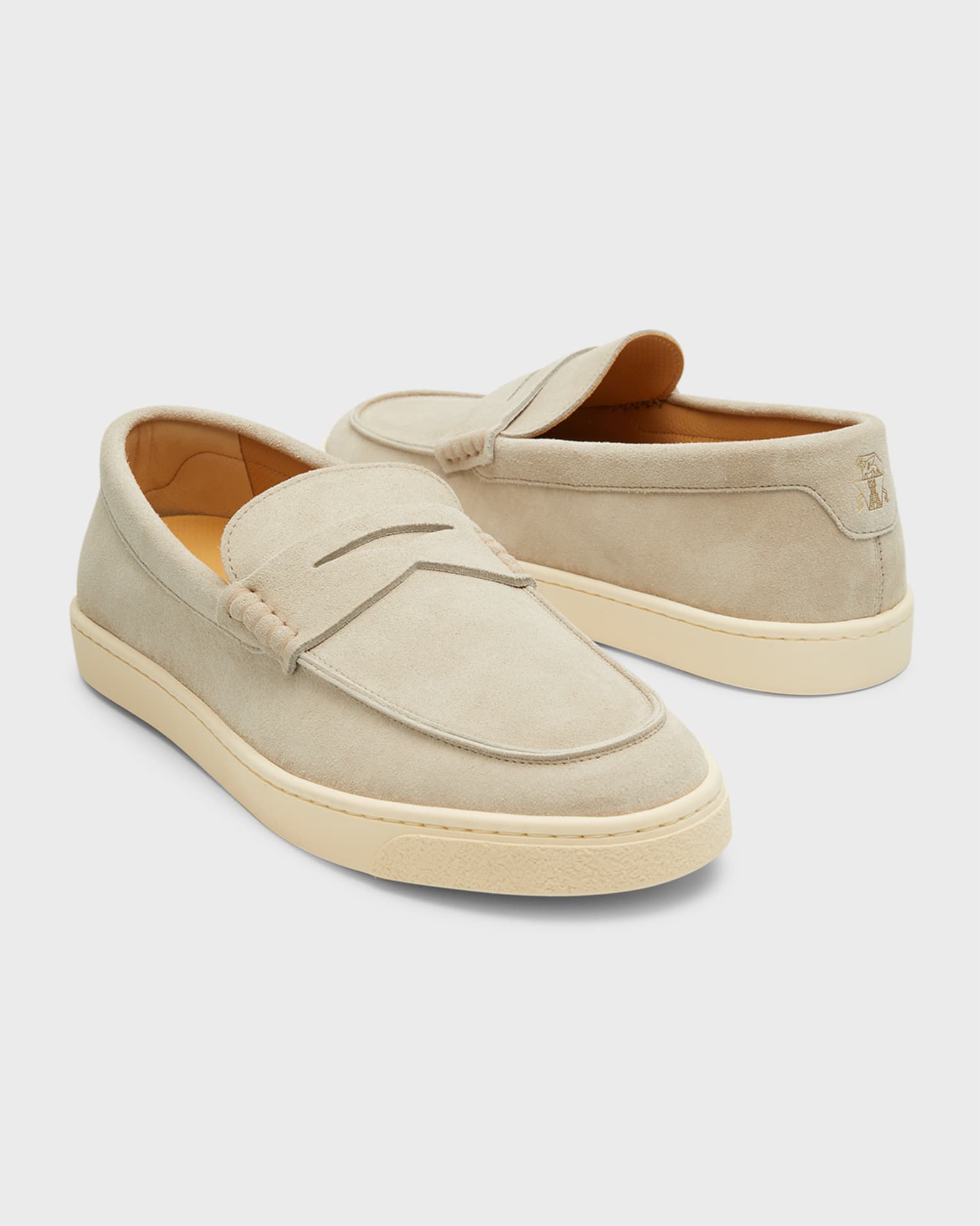Brunello Cucinelli Men's Suede Hybrid Moccasin Loafers Neiman Marcus