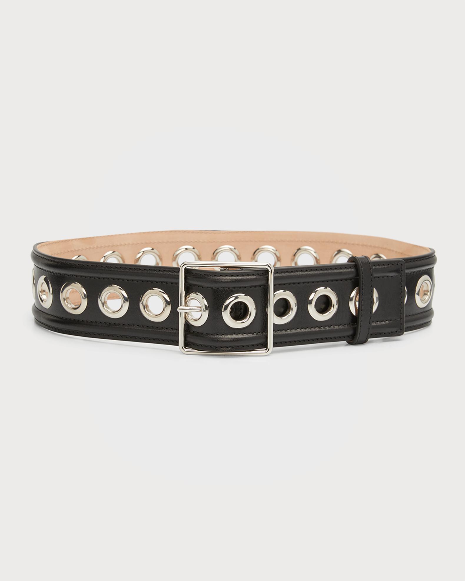 New Alexander McQueen
eyelet-studded calf leather belt Okinawa Prefecture Alexander Mcqueen Studded Belt Jeans  main image 2