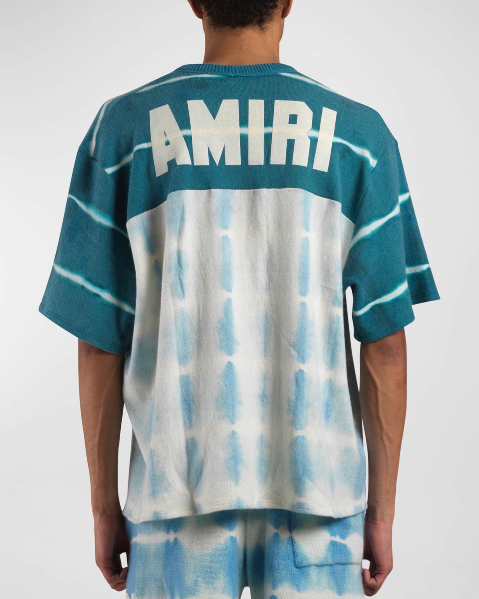 AMIRI - Oversized Crystal-Embellished Paint-Splattered Cotton-Jersey T-Shirt  - Black Amiri
