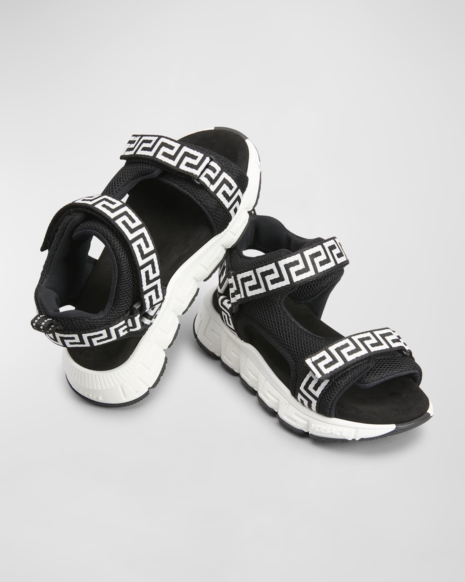 Versace Kid's LogoPrint Greca Embossed Sneakers, Kids Neiman Marcus