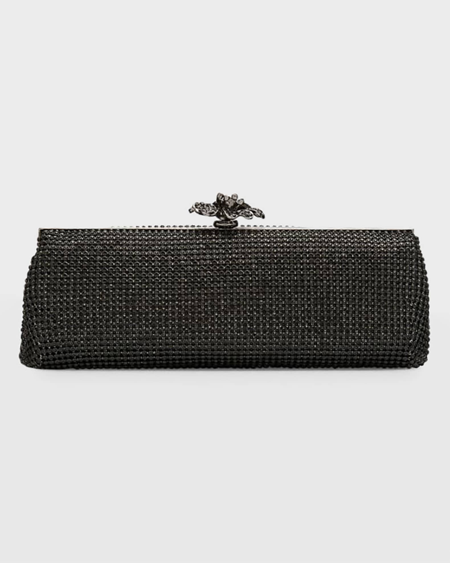 Flower Crystal Long Clutch Bag 0