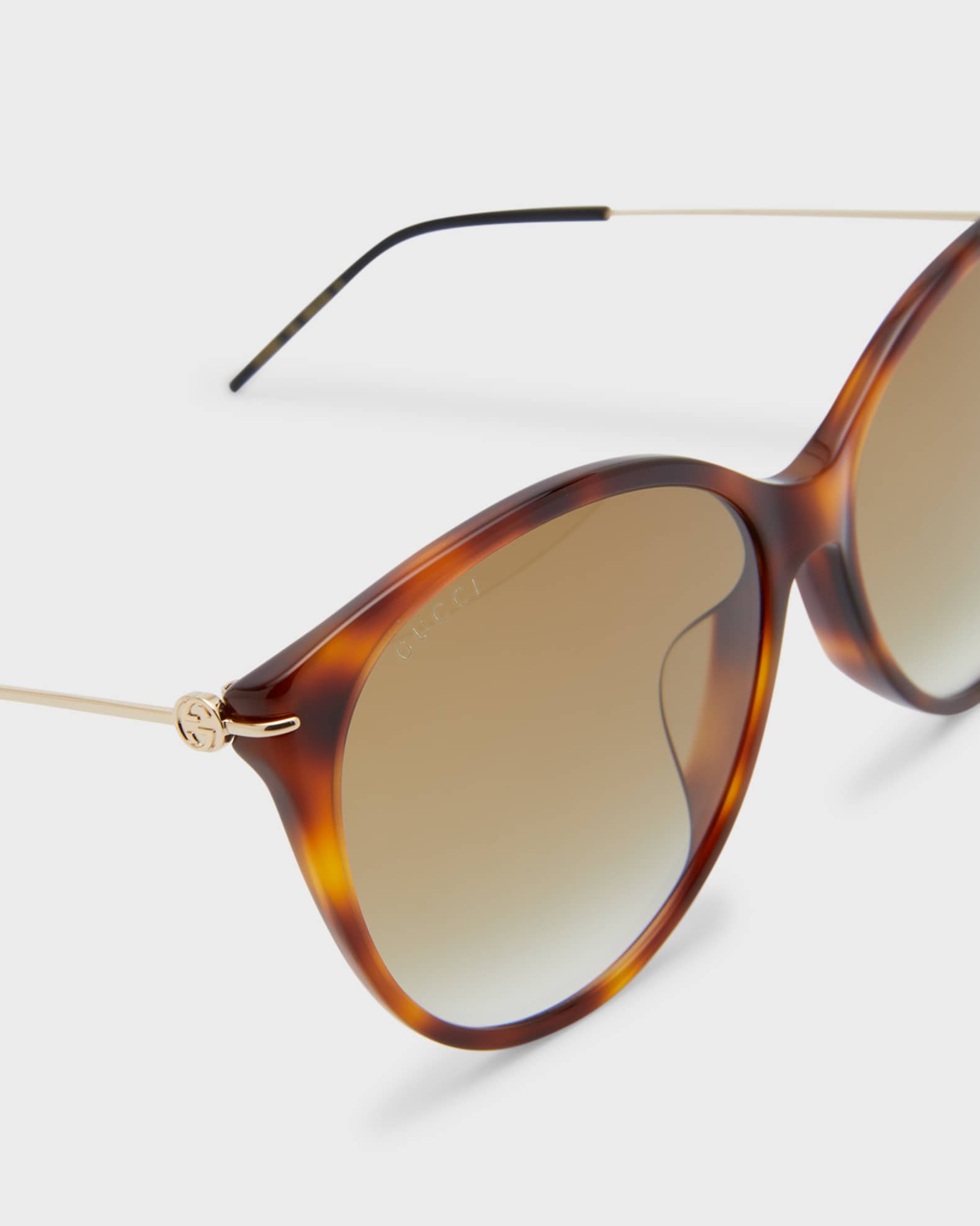 Gucci GG Round Injection Plastic Sunglasses | Neiman Marcus