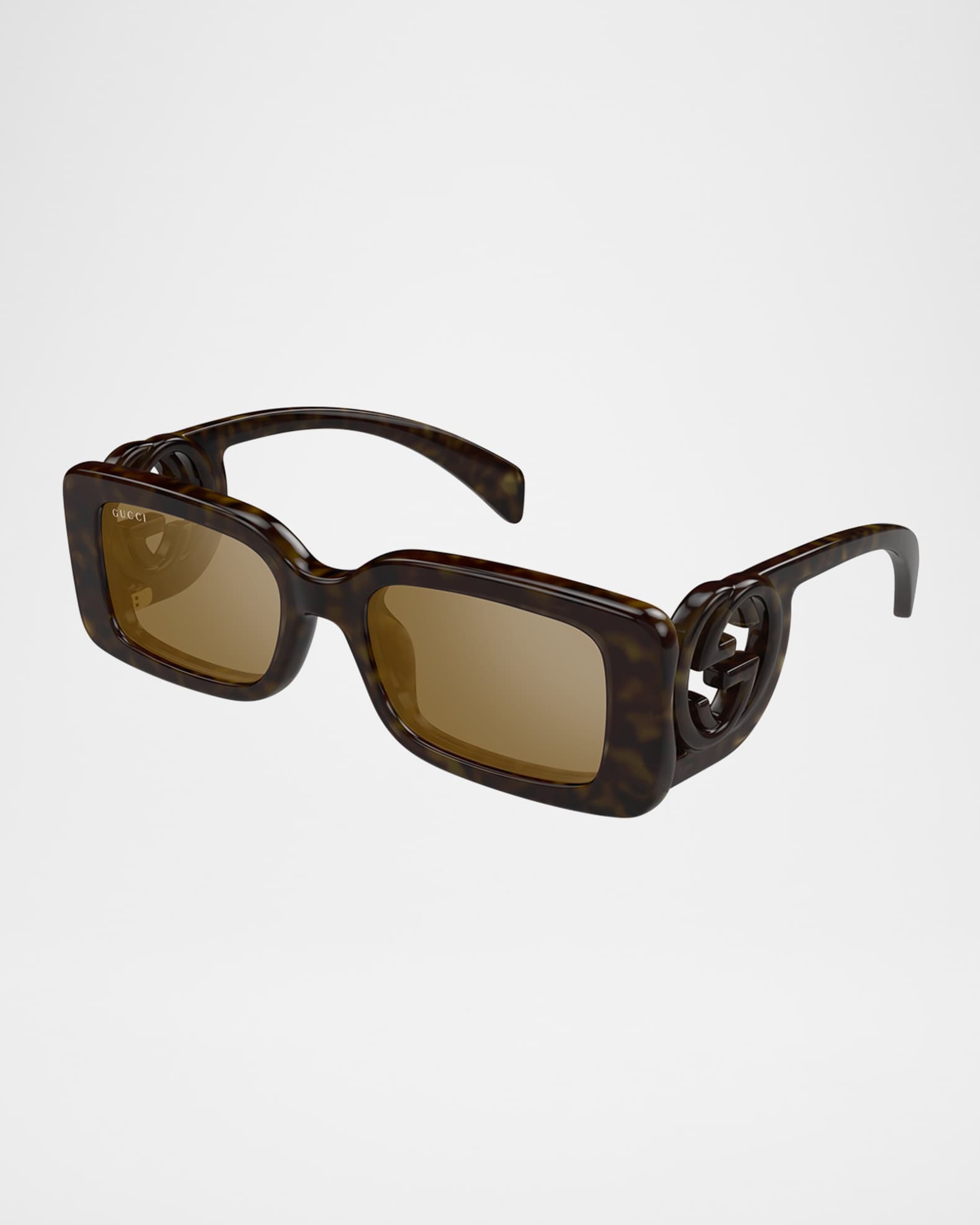 Monochrome GG Rectangle Acetate Sunglasses  0
