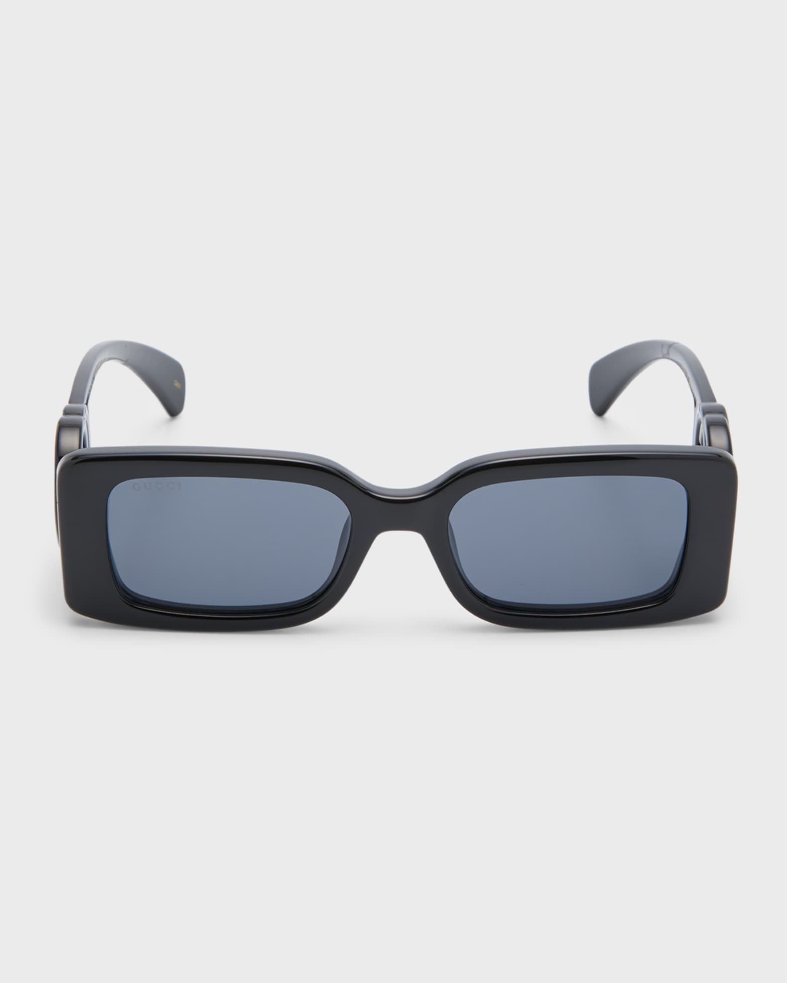 Gucci Monochrome GG Rectangle Acetate Sunglasses | Neiman Marcus