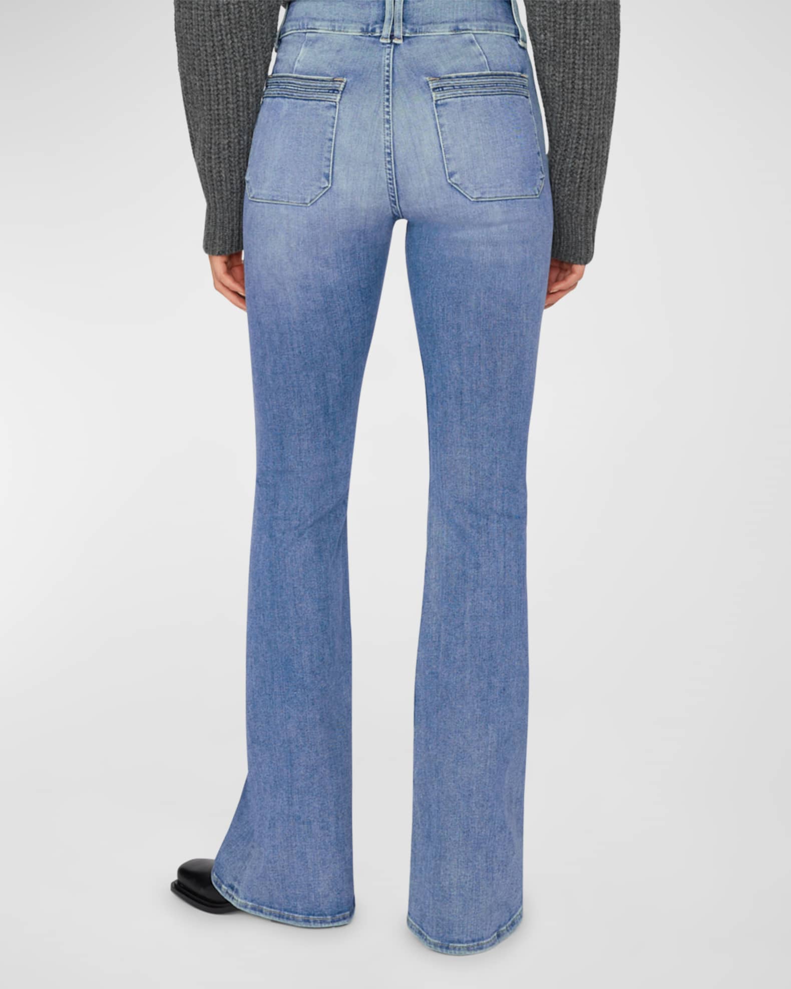 FRAME The Double Detail Flare Jeans | Neiman Marcus