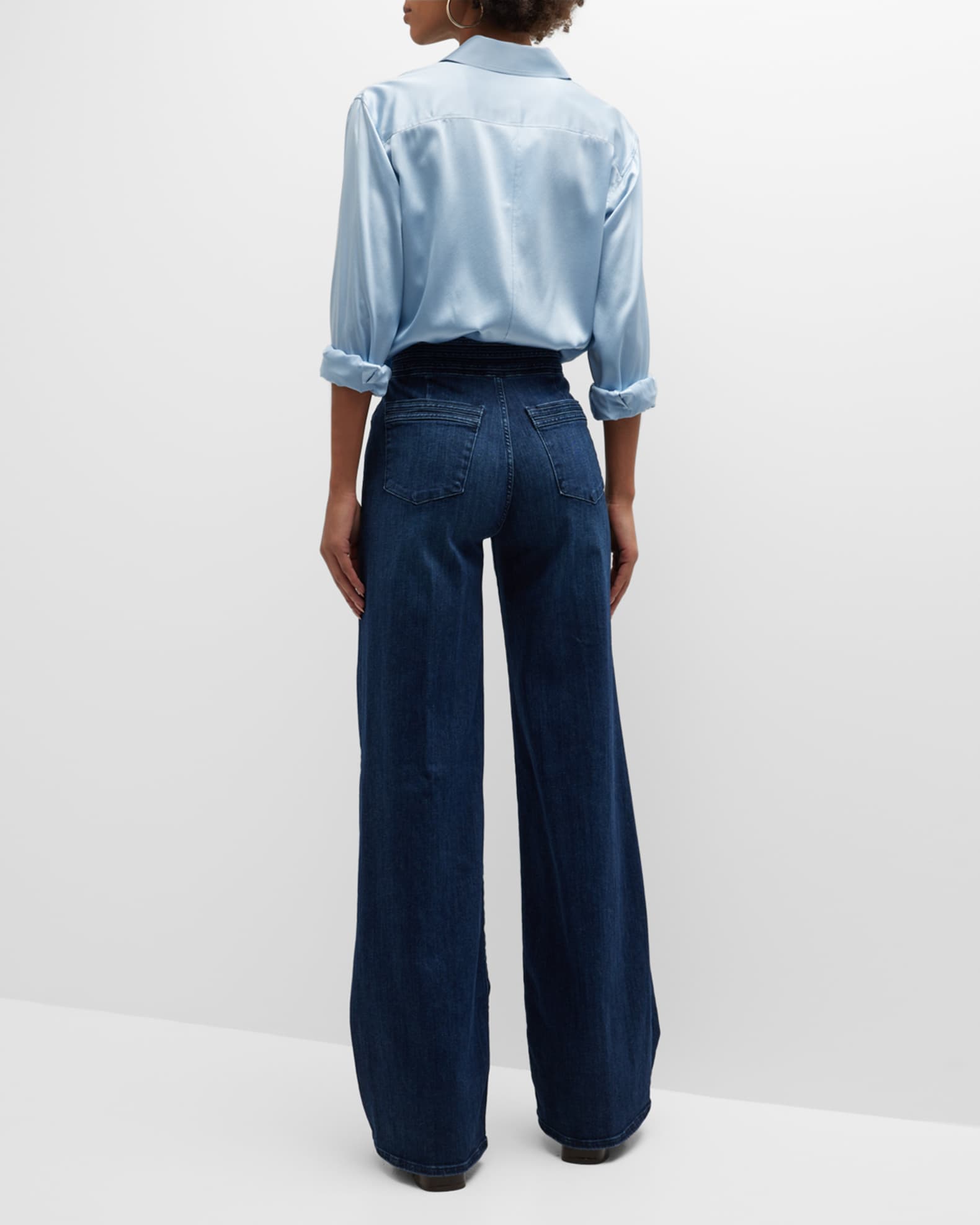 FRAME The Triple Binding Wide Leg Jeans | Neiman Marcus