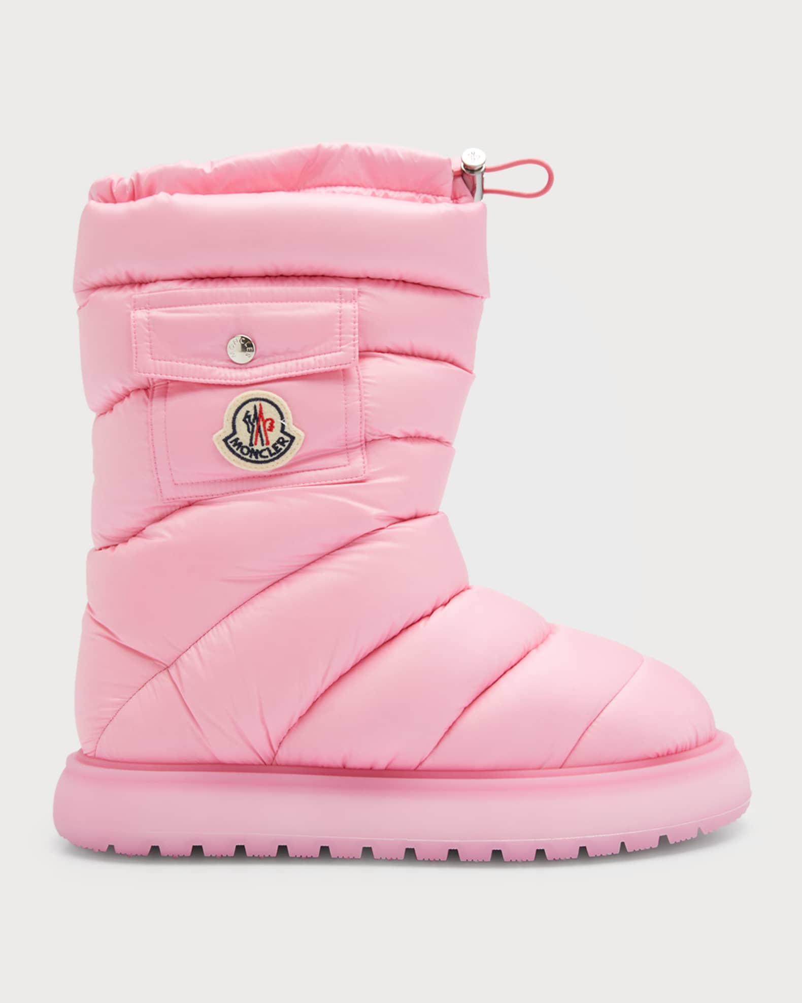 Moncler Gaia Quilted Nylon Pocket Snow Boots | Neiman Marcus
