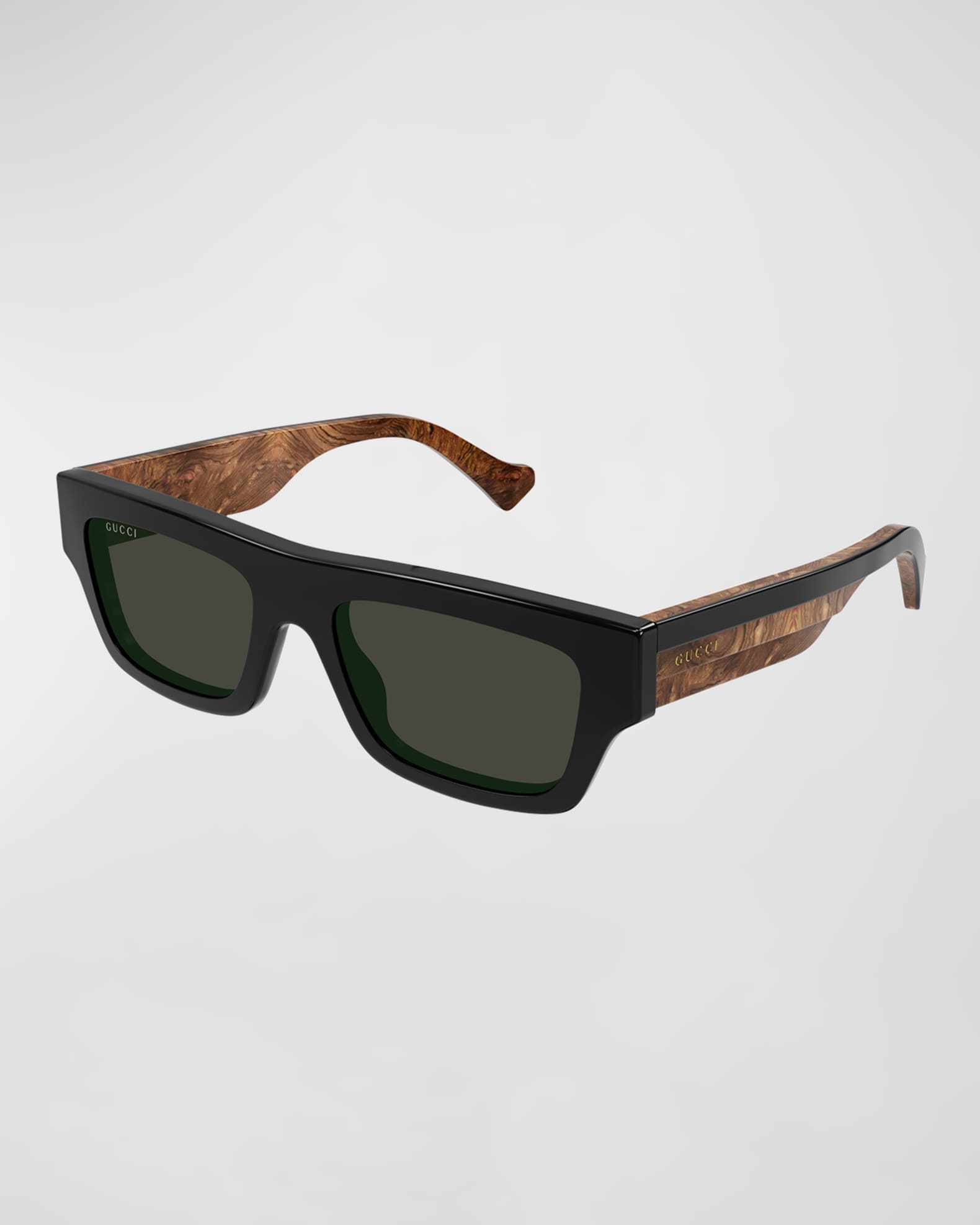 Gucci Men's Rectangle Acetate Sunglasses with Logo Neiman Marcus