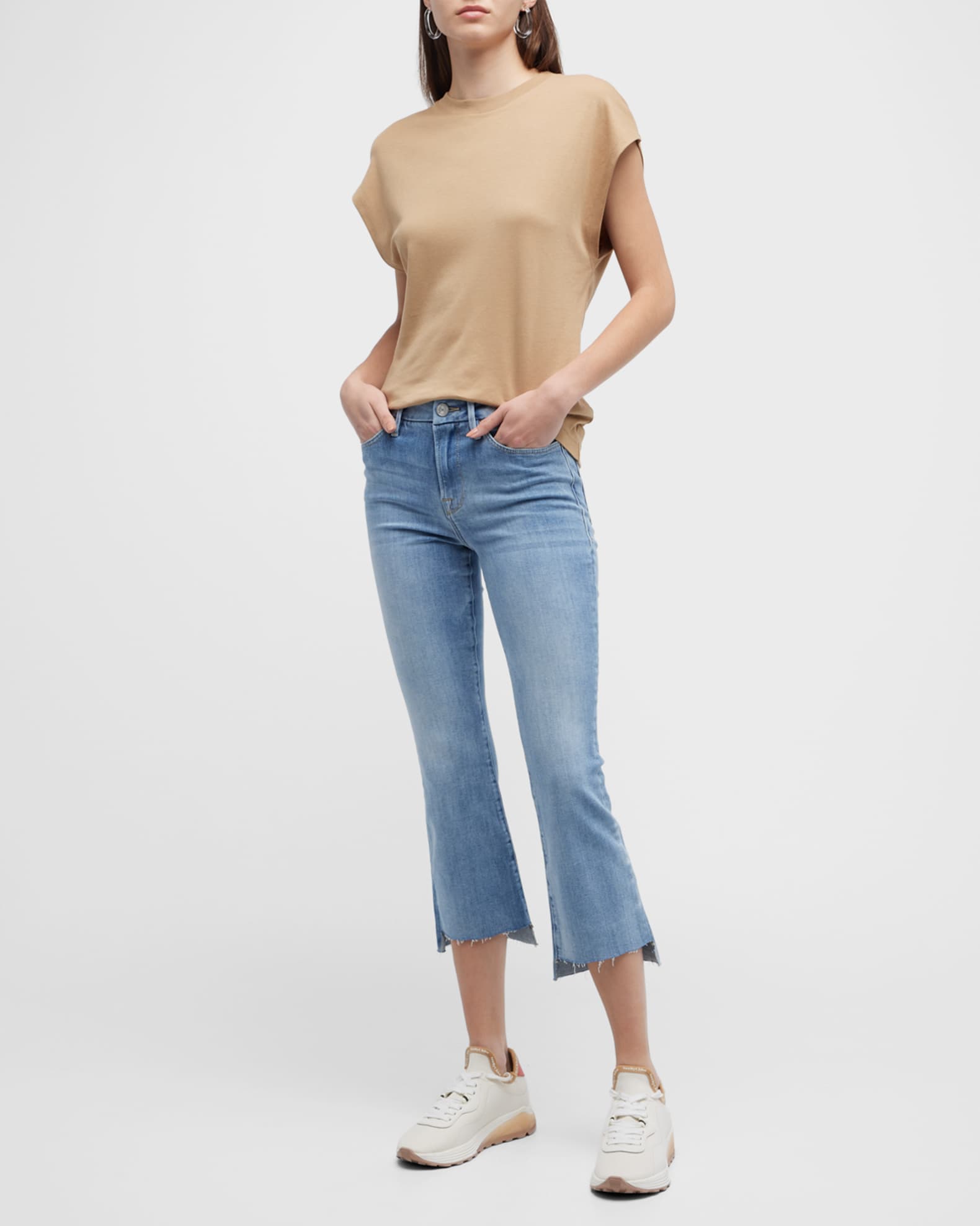 Le Crop Mini Boot Step Fray Jeans 1