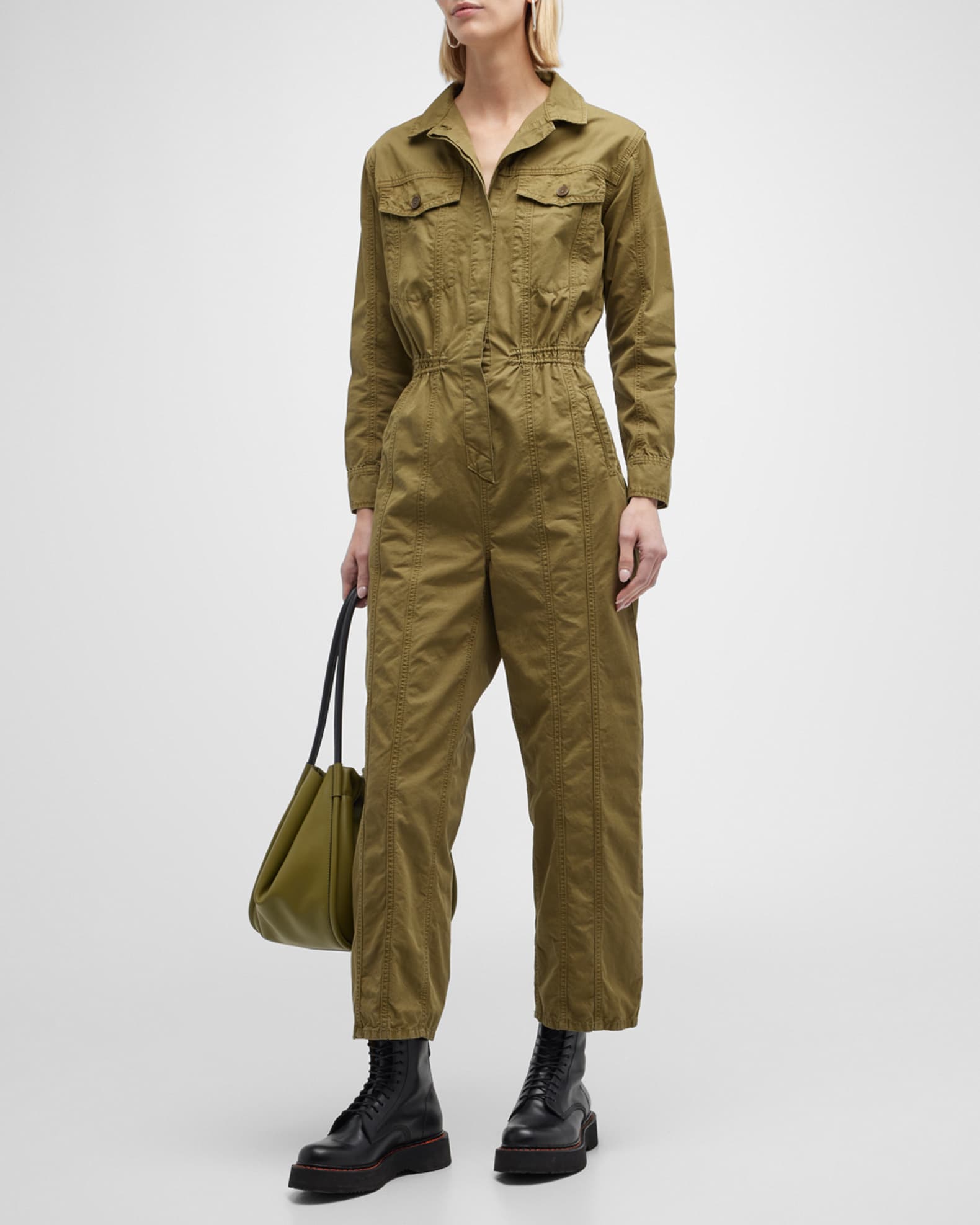 FRAME Cinched Jumpsuit Neiman Marcus