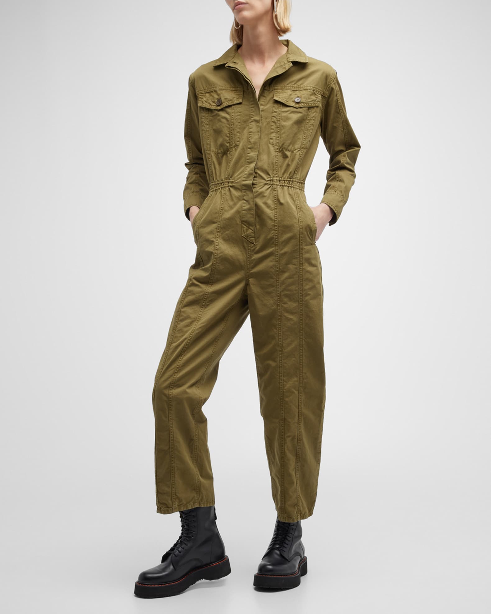 FRAME Cinched Jumpsuit Neiman Marcus