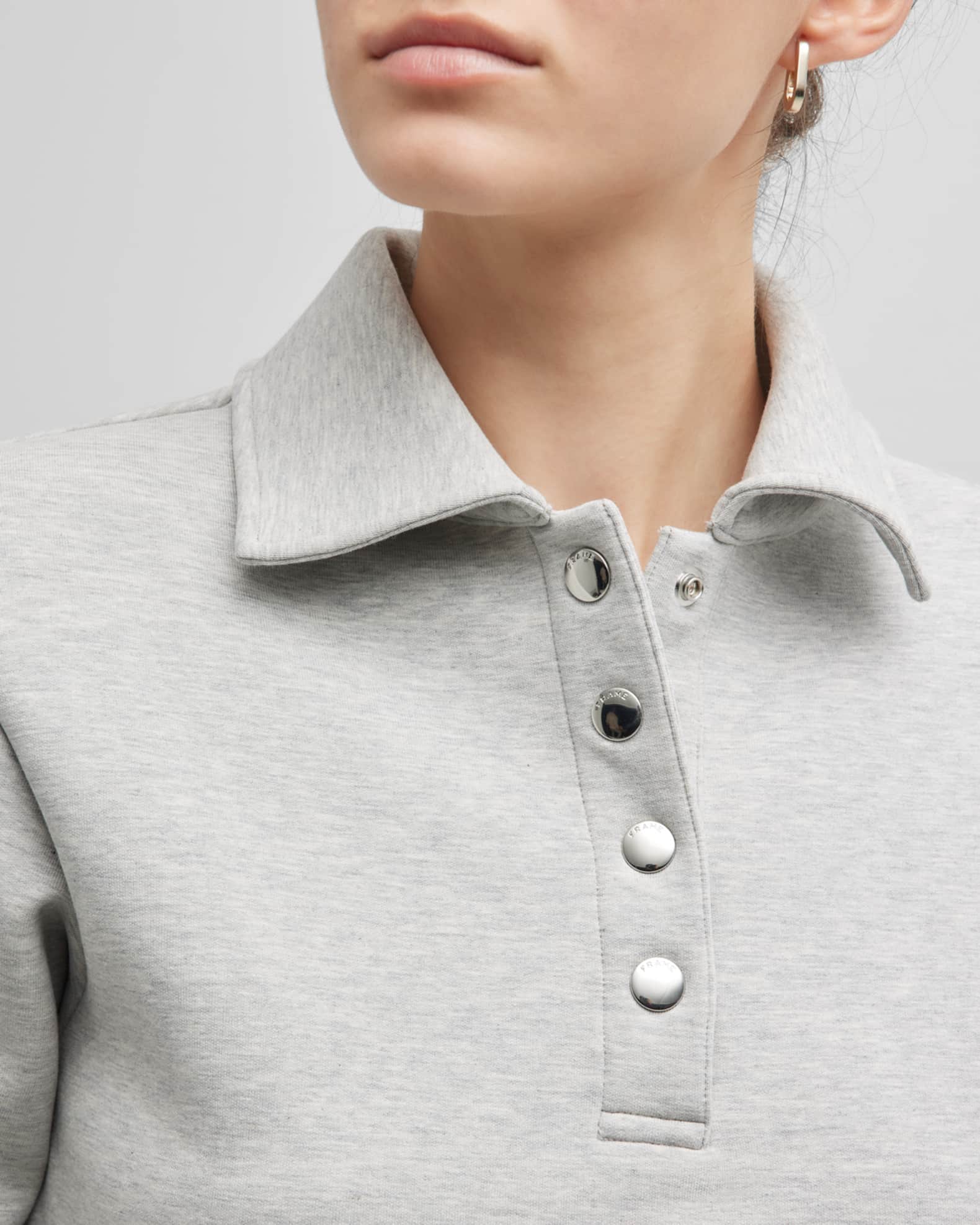 FRAME Collared Knit Mini Dress Neiman Marcus