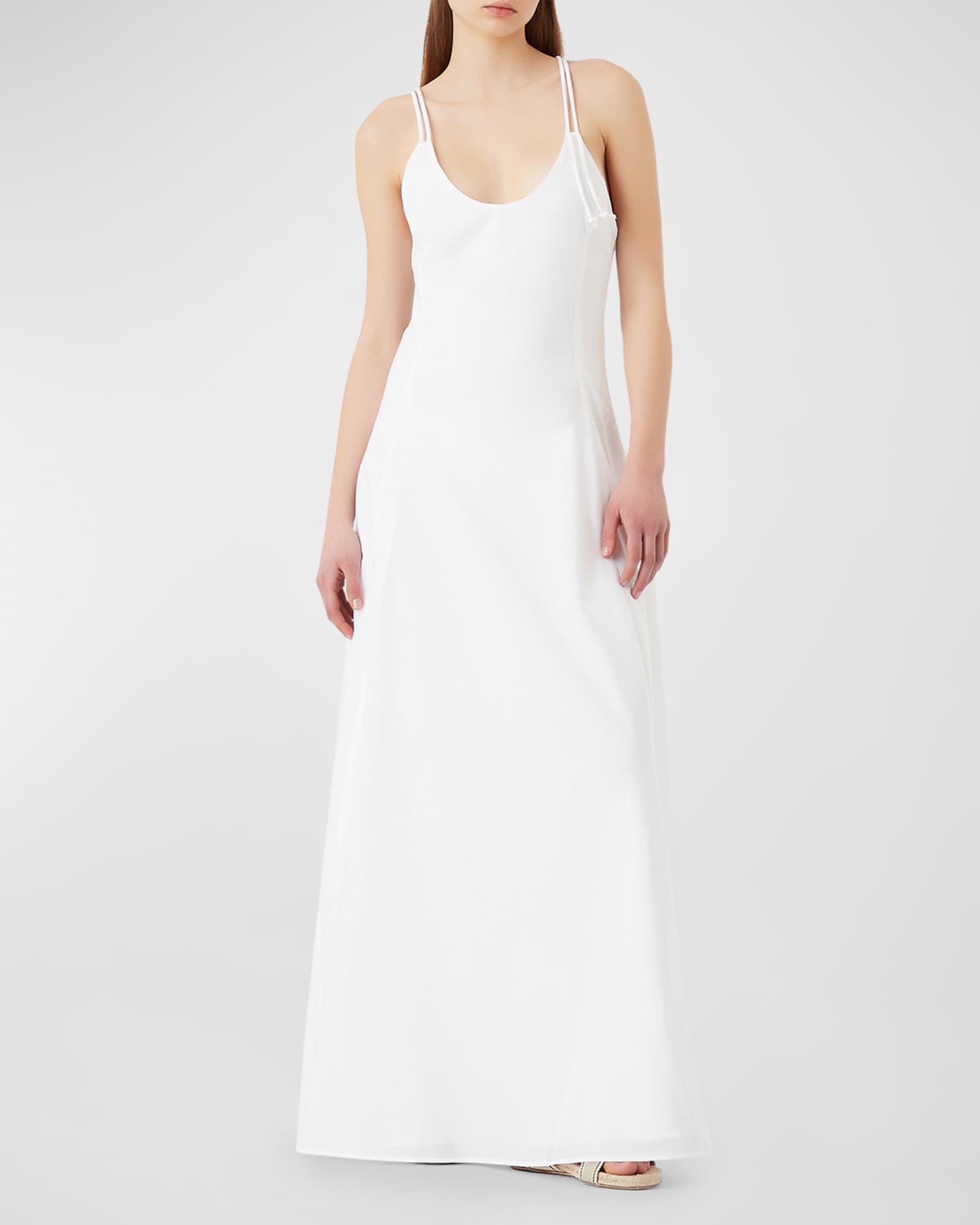 Emporio Armani Cutout Column Maxi Dress | Neiman Marcus