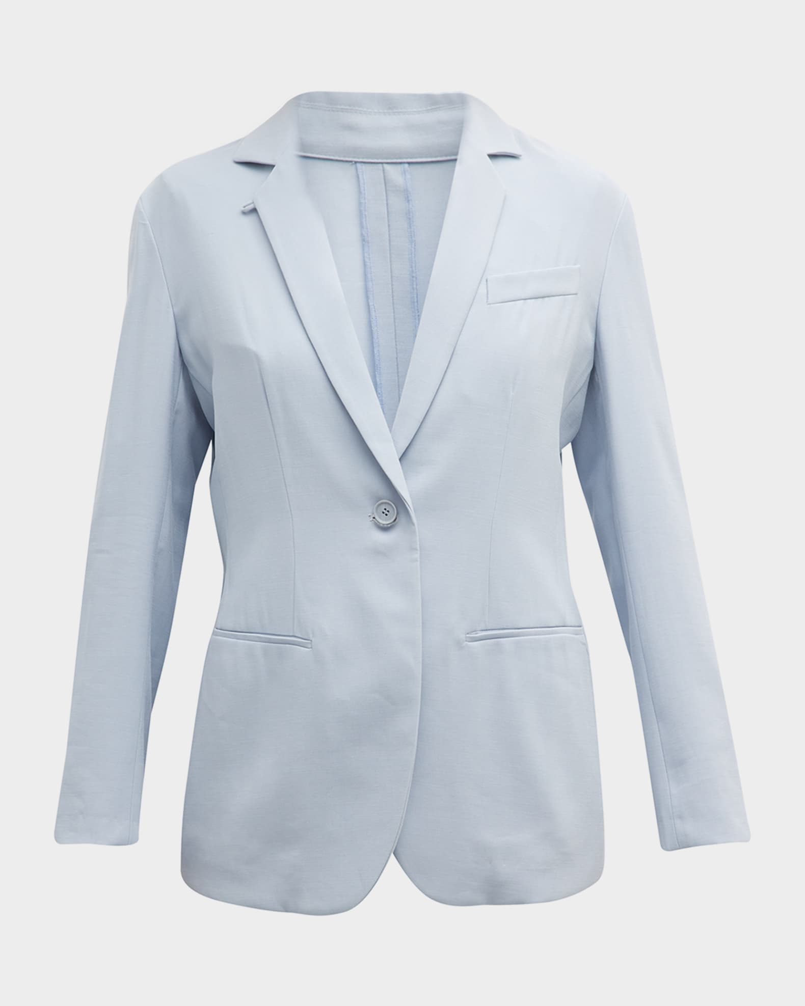 Emporio Armani Single-Button Gabardine Blazer | Neiman Marcus