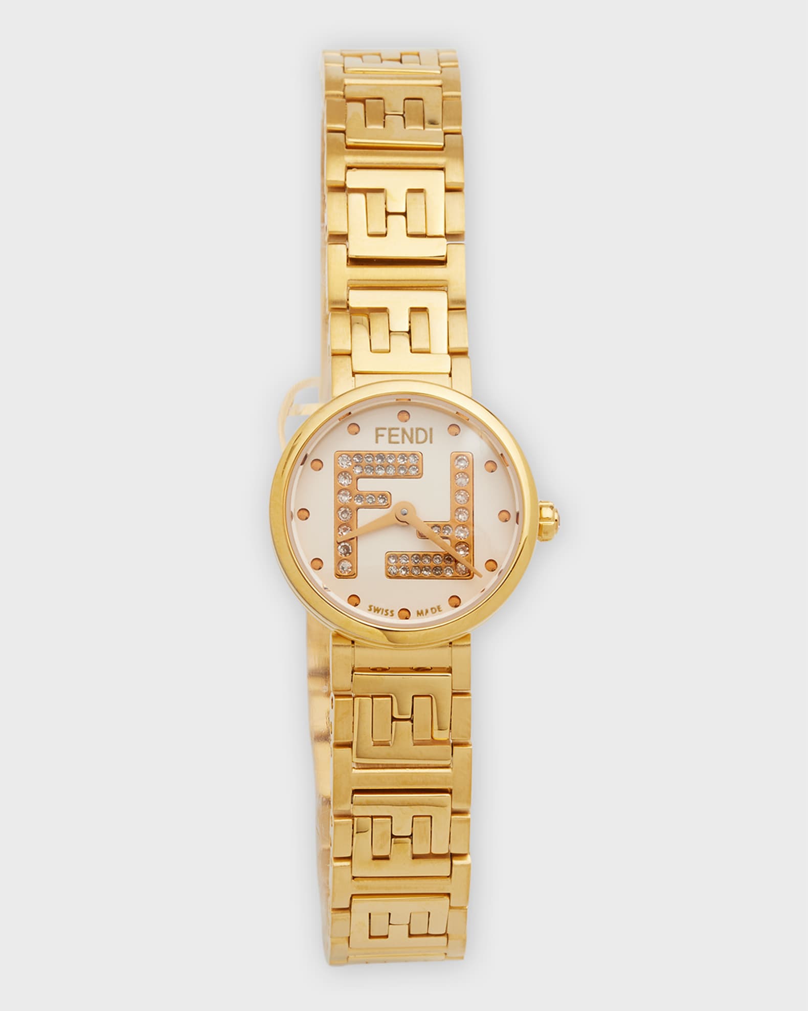 19mm Forever Fendi FF Diamond Bracelet Watch 0
