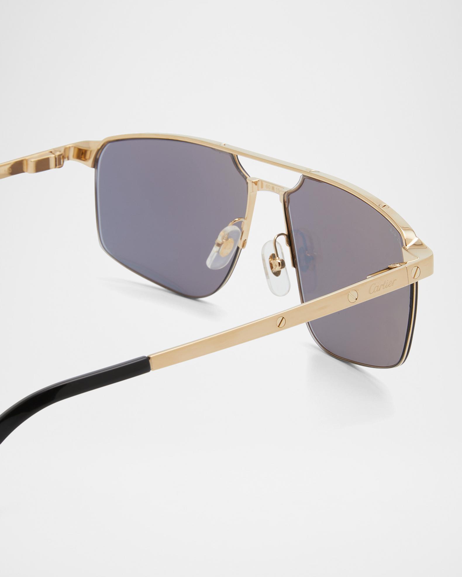 Men's Square Rimless Metal Sunglasses | Neiman Marcus
