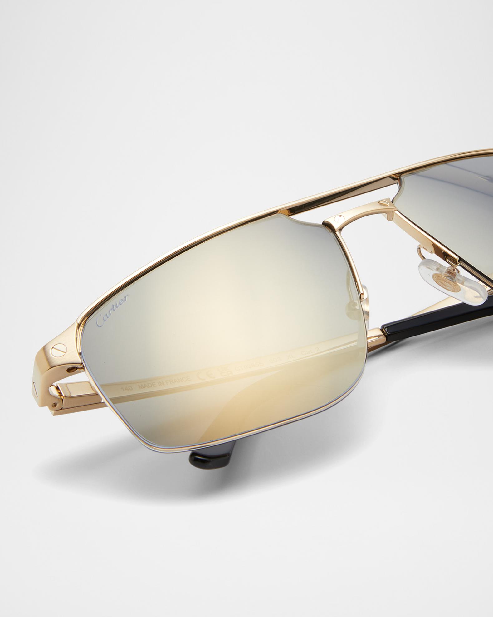 Men's Square Rimless Metal Sunglasses | Neiman Marcus