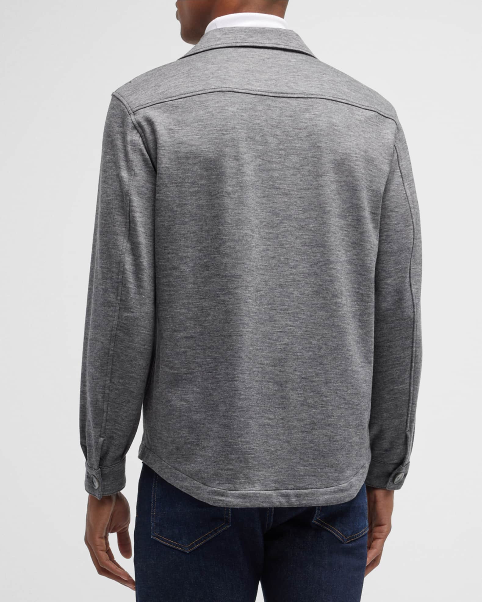 BOSS Men's C-Carper Heathered Jersey Overshirt | Neiman Marcus