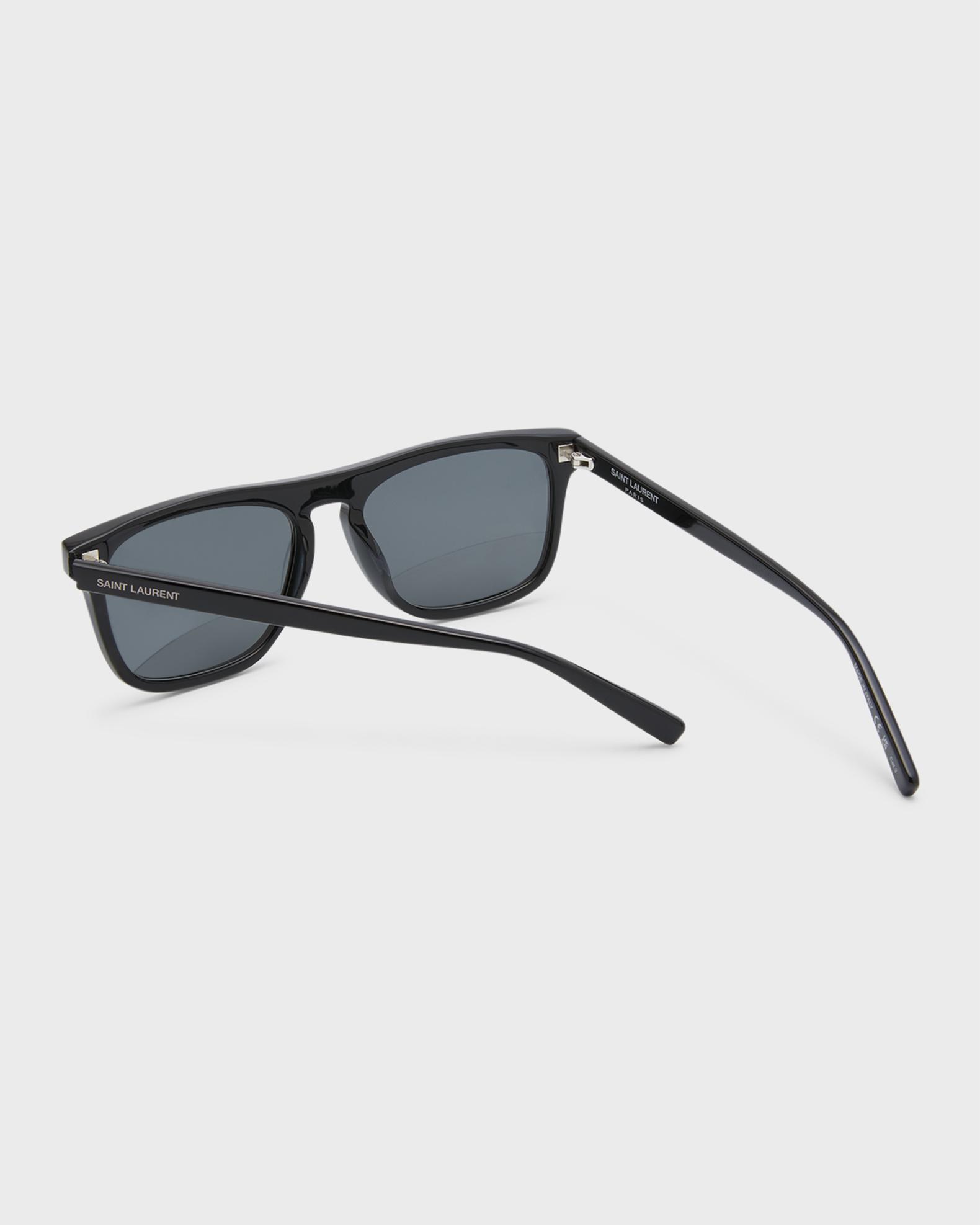 Saint Laurent Men's Slim Acetate Aviator Sunglasses with Logo