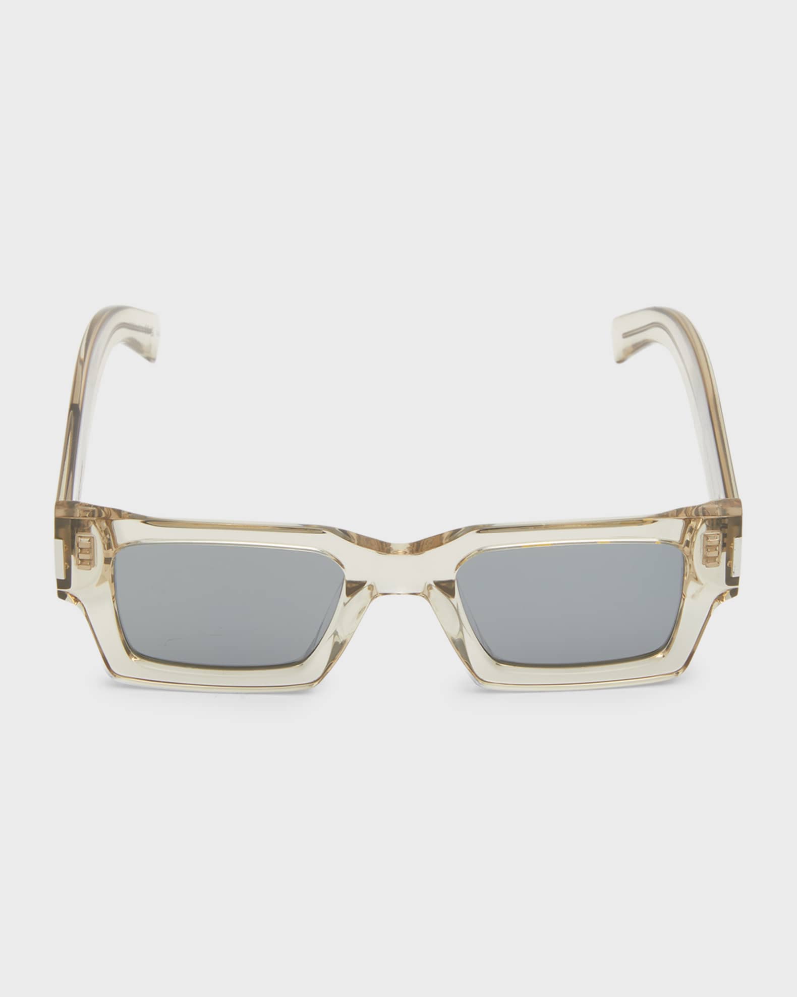 qe1r 様　SAINT LAURENT サンローラン Saint Laurent Men's Rectangle Acetate Sunglasses with Logo