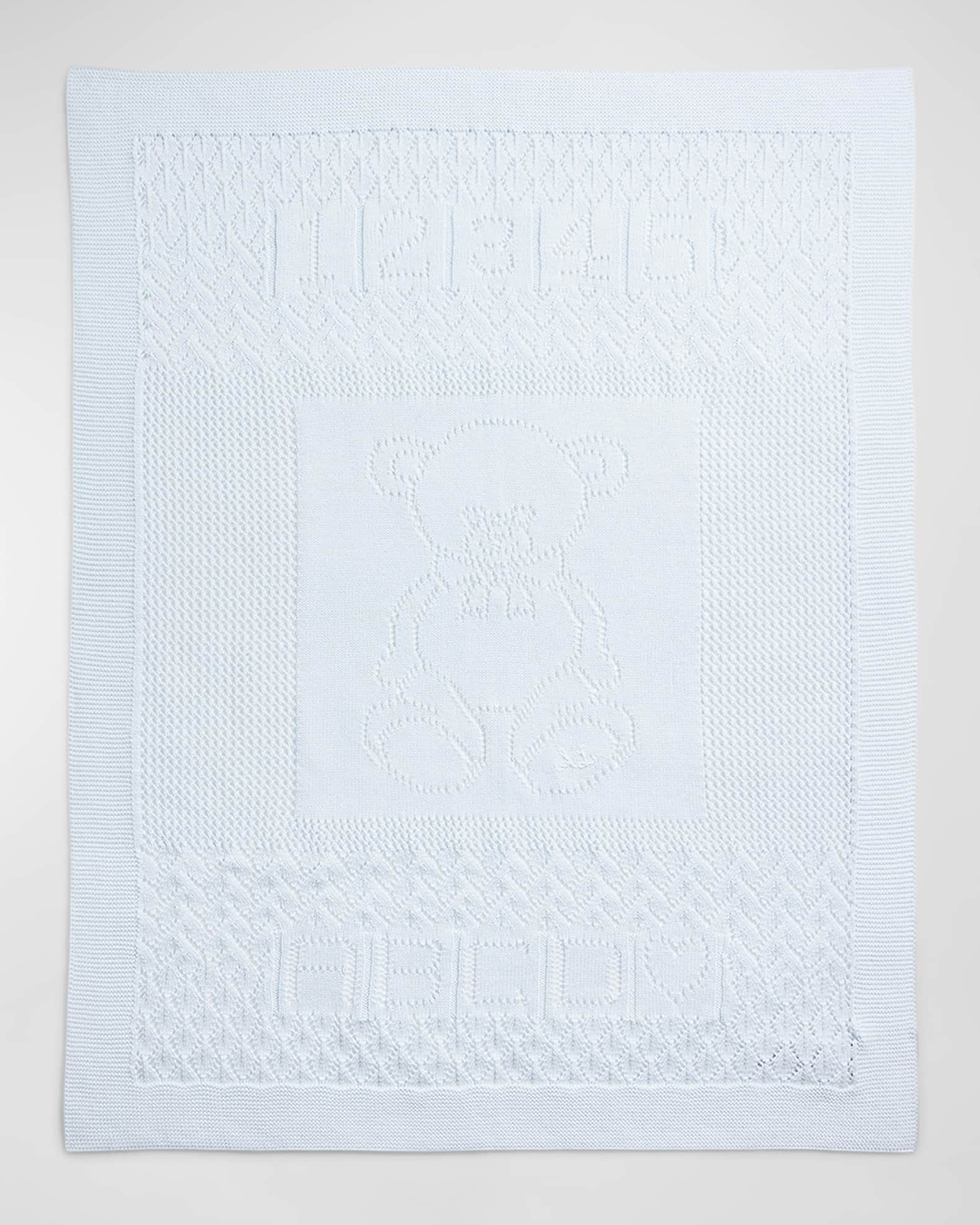 Boy's Pointelle Teddy Bear Blanket 1
