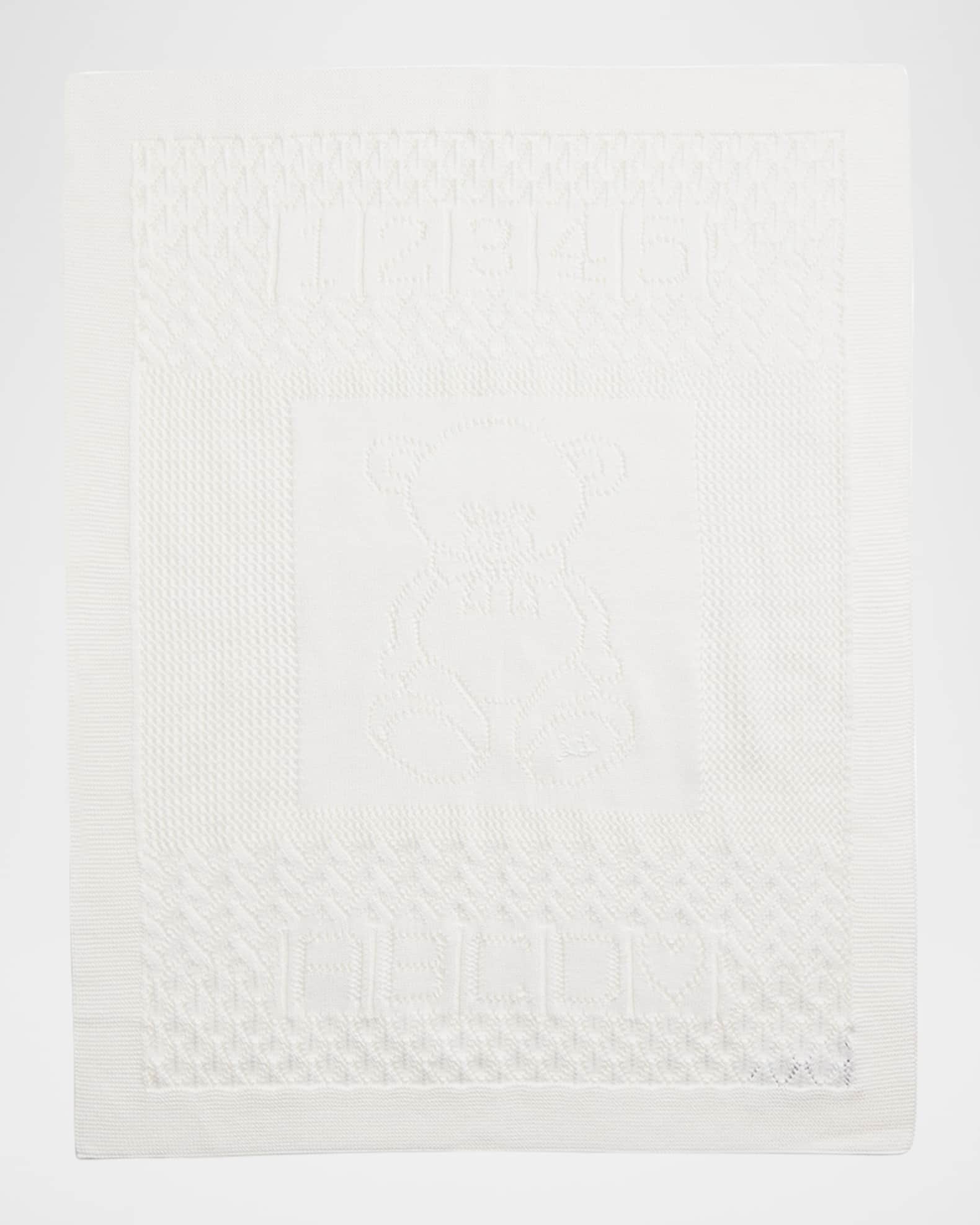 Kid's Pointelle Teddy Bear Blanket  1