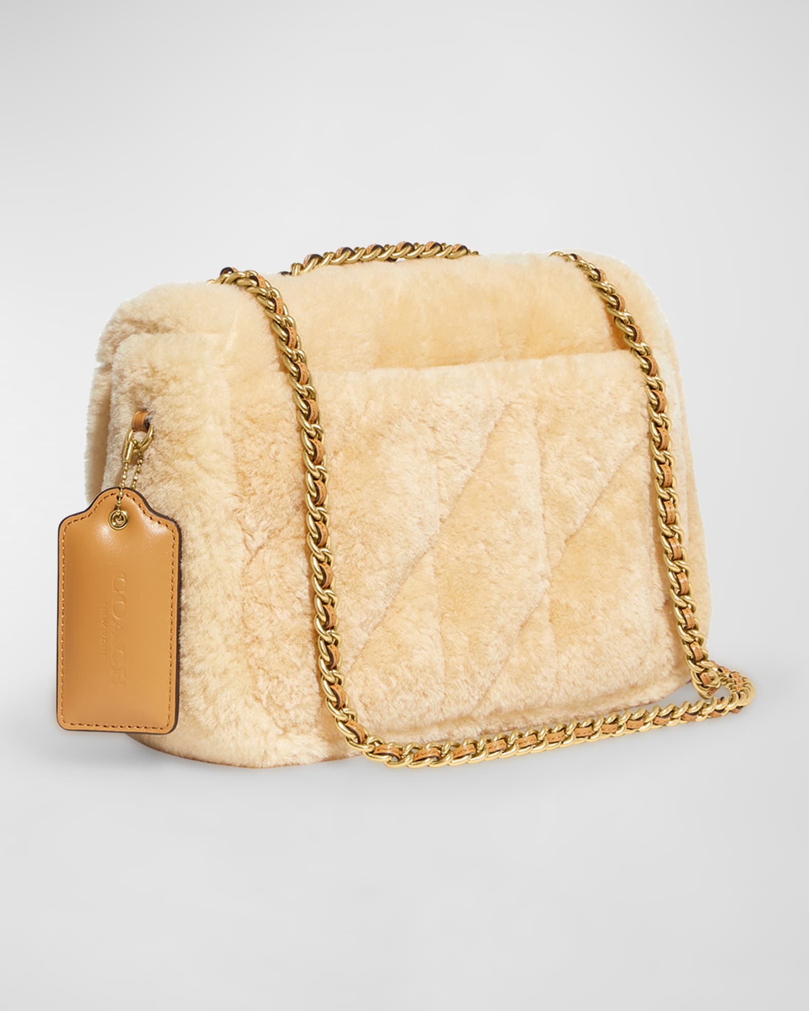 Coach Pillow Madison Quilted Shearling Shoulder Bag Neiman Marcus