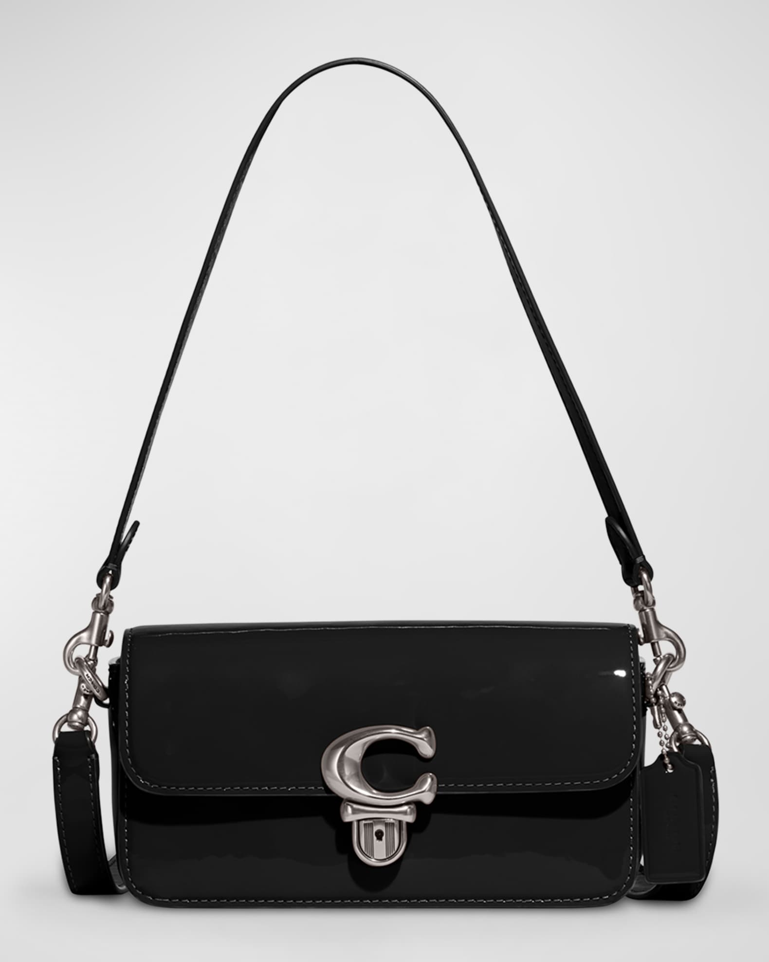 Coach Patent Signature Leather Penn, Black: Handbags