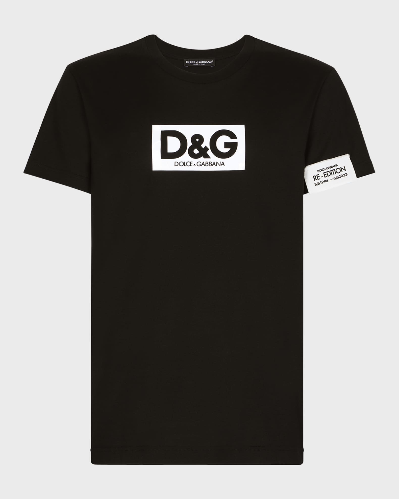 Dolce & Gabbana Dg Monogram T-shirt In Black