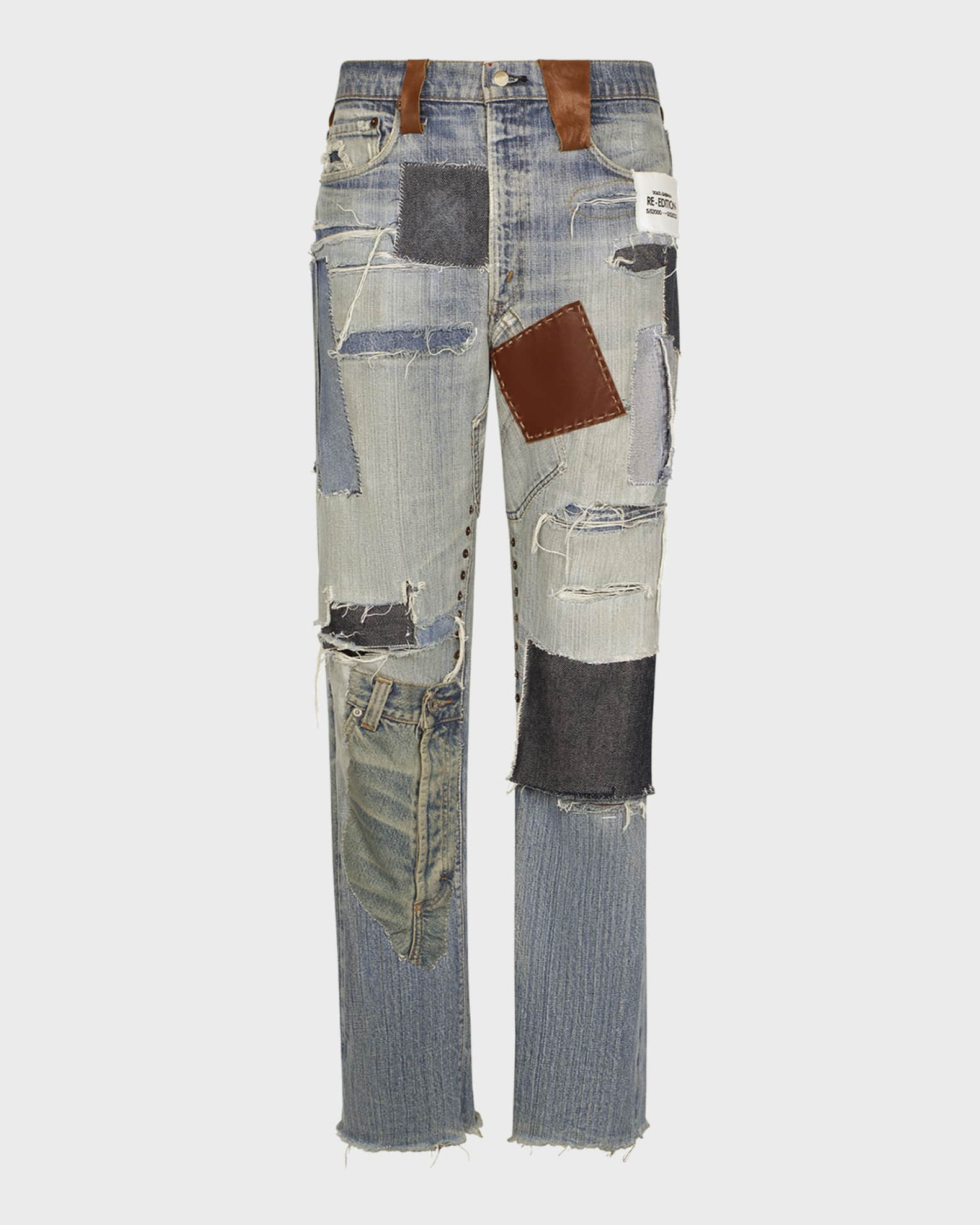 Louis Vuitton Patchworked Portrait Denim Pants