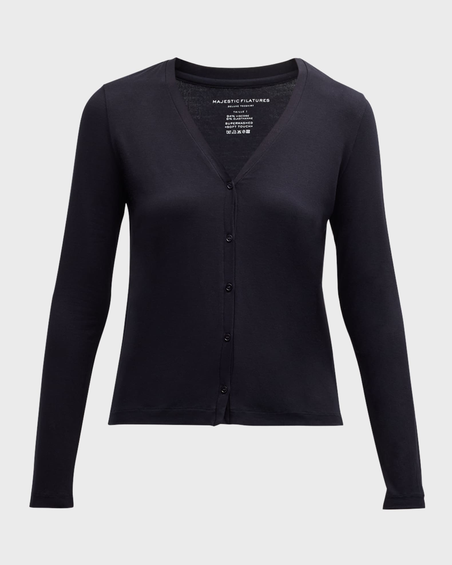 Button front cardigan with scoop neck on sale