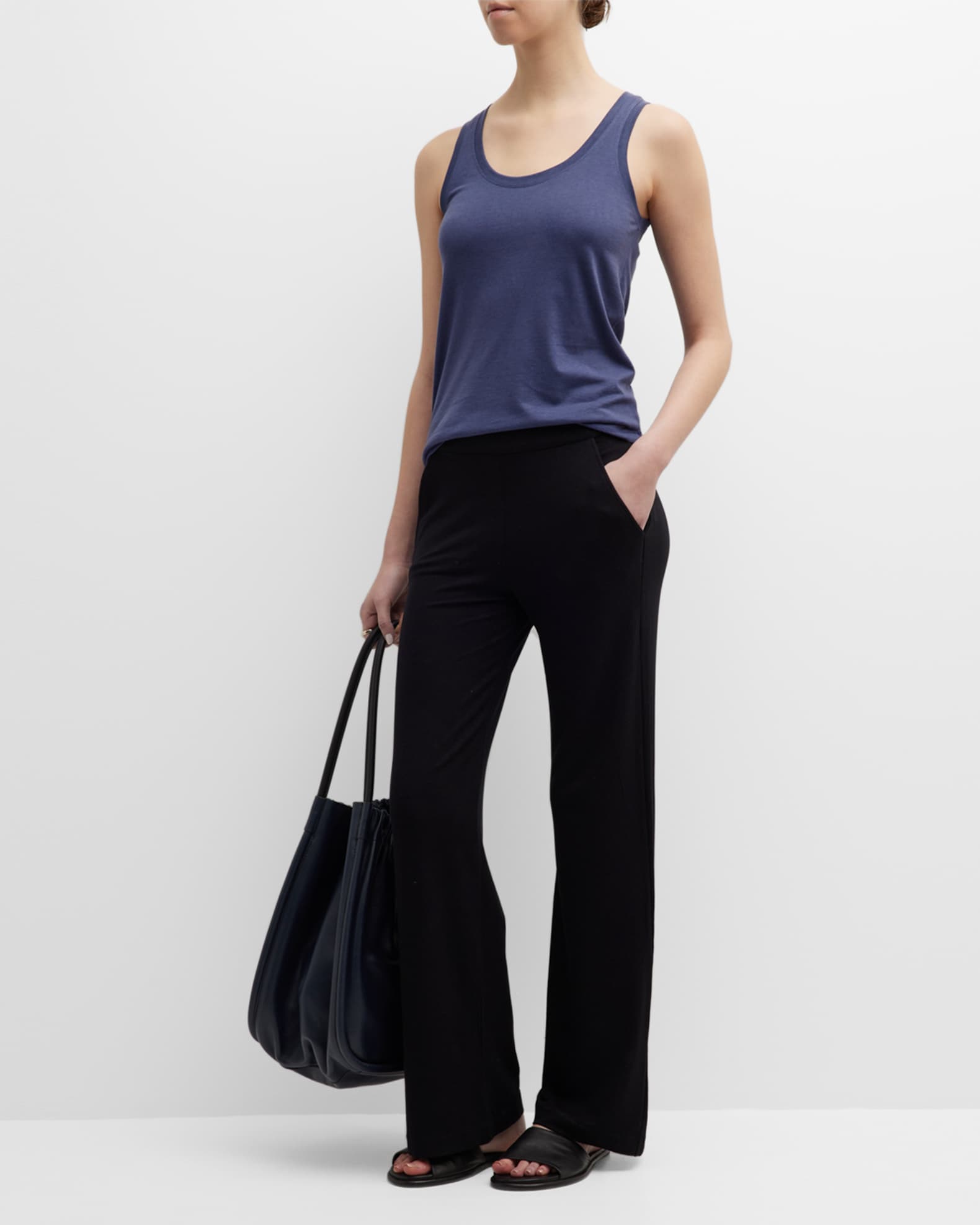 French Terry Wide-Leg Trousers 1