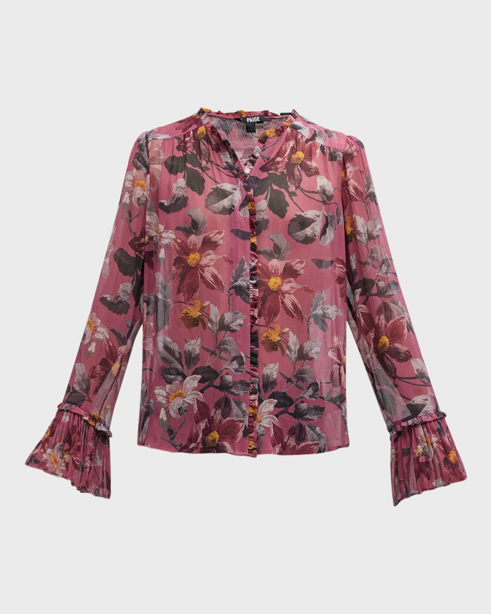 Paige Bubble Hem Blouse- Pink