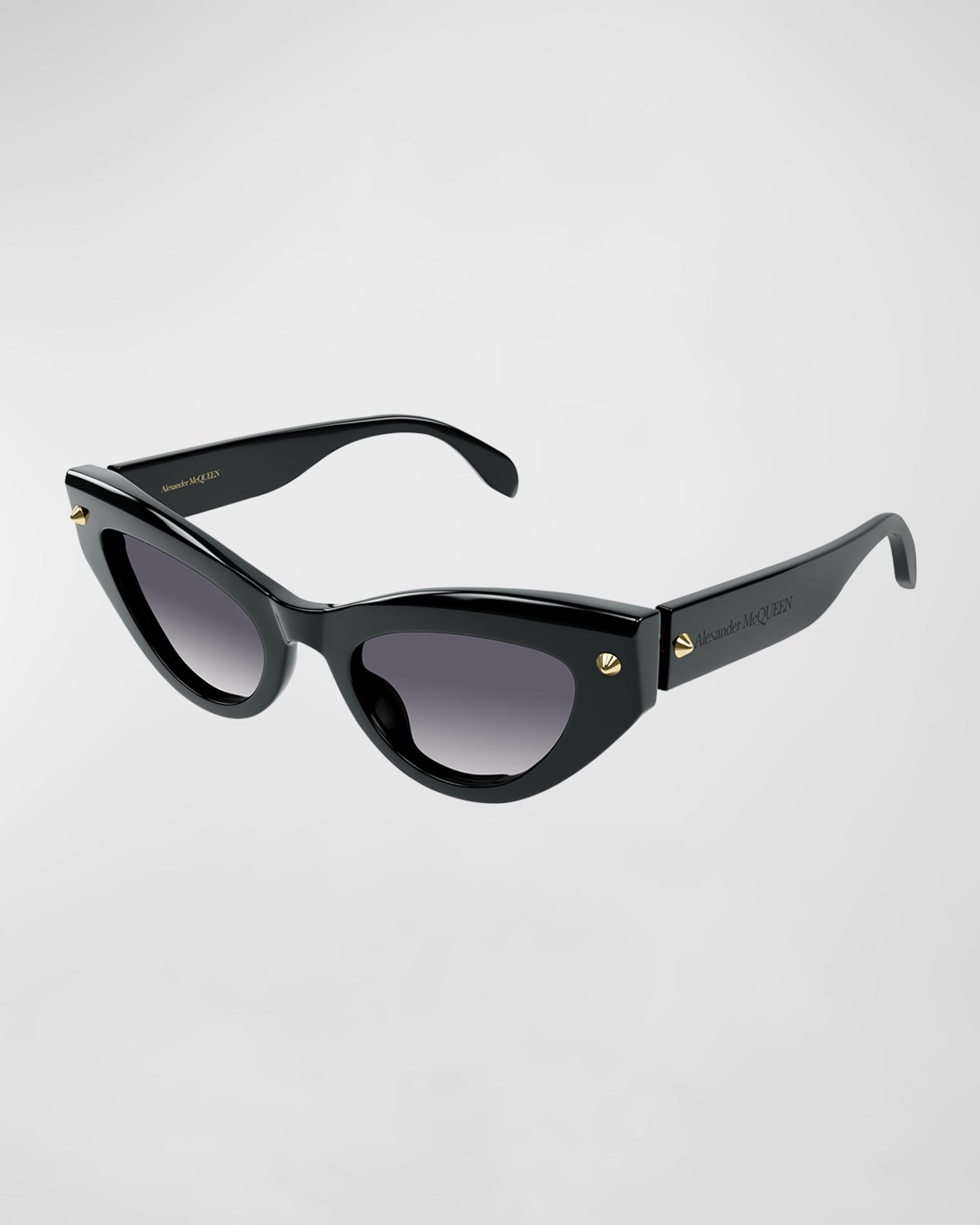 McQueen Acetate Cat-Eye Sunglasses w/ Studded Detail  display picture 3