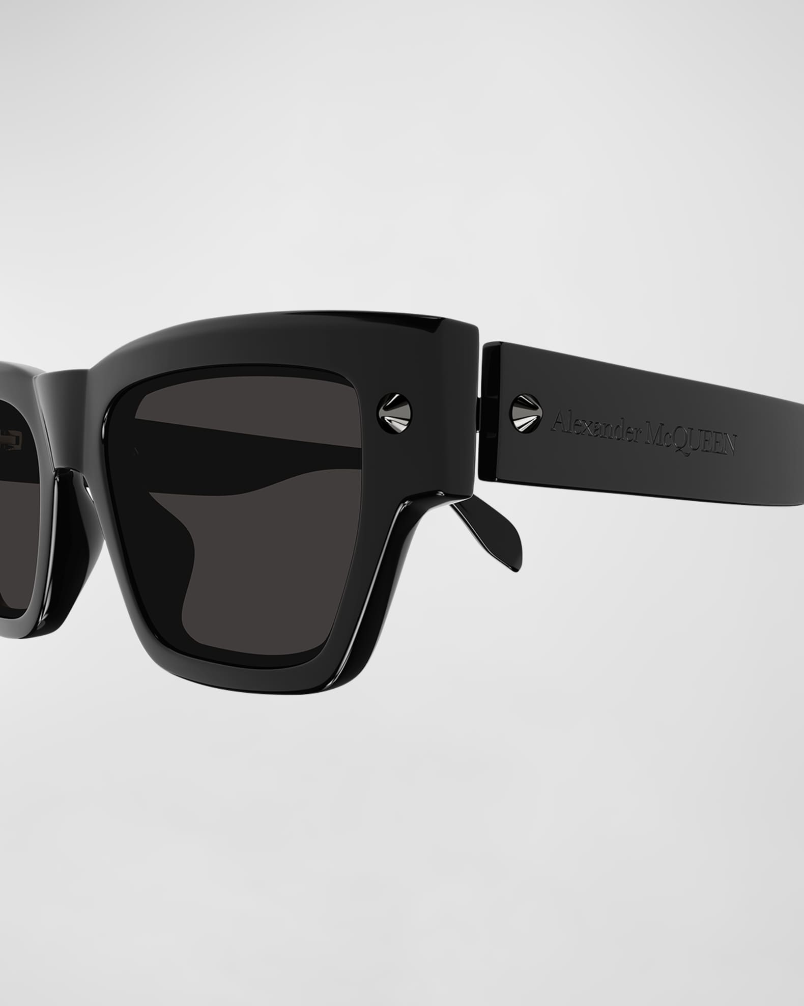 Alexander McQueen Men's Studded Acetate Rectangle Sunglasses | Neiman ...