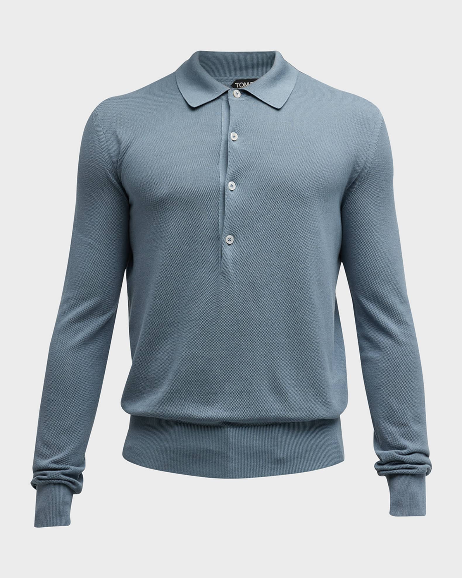 Silk polo shirt