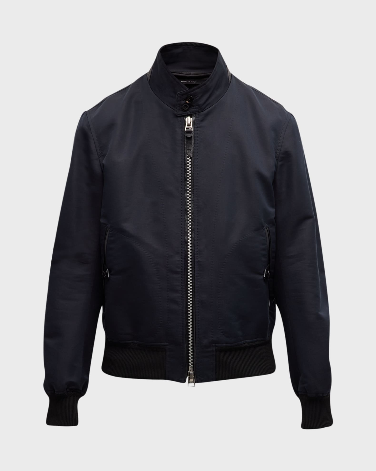 TOM FORD Men's Harrington Cotton-Silk Blouson Jacket | Neiman Marcus