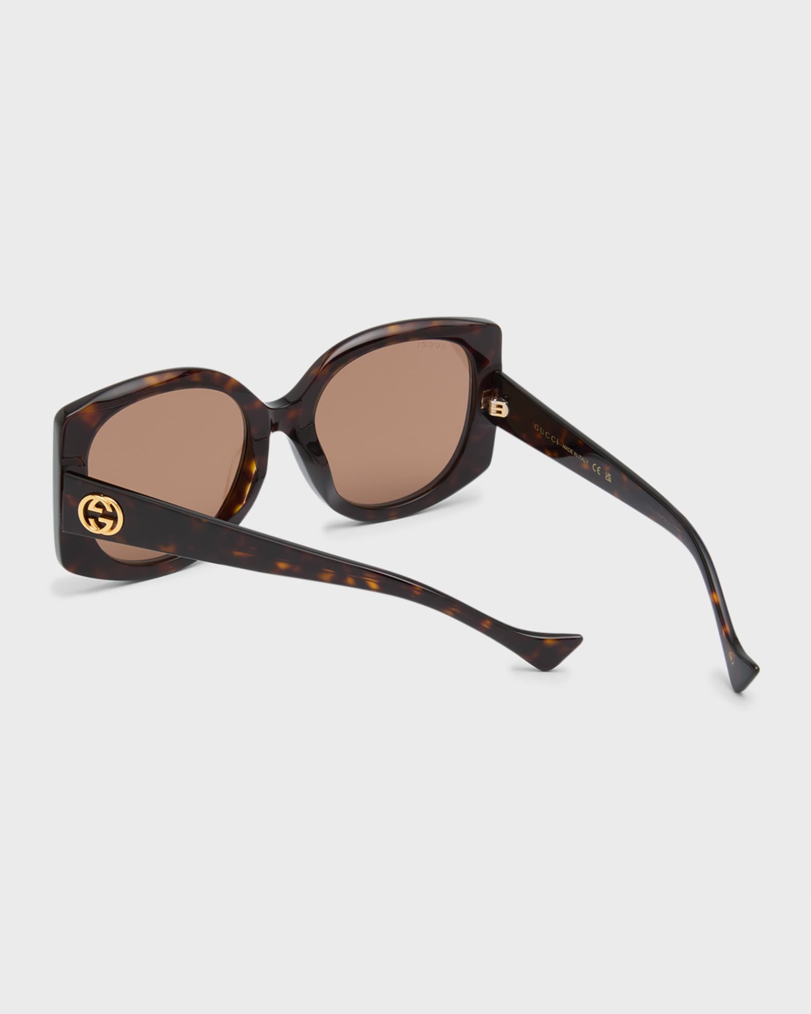 Raised Interlocking GG Acetate Butterfly Sunglasses  1
