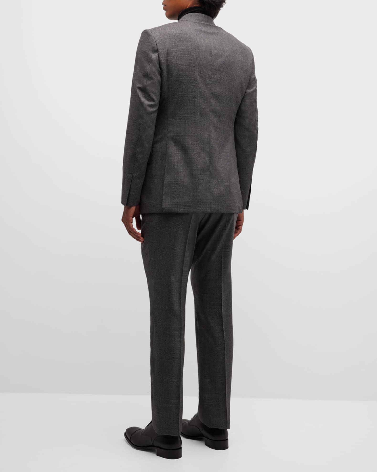 Tom Ford Shelton Micro Basketweave Classic Fit Suit Graphite
