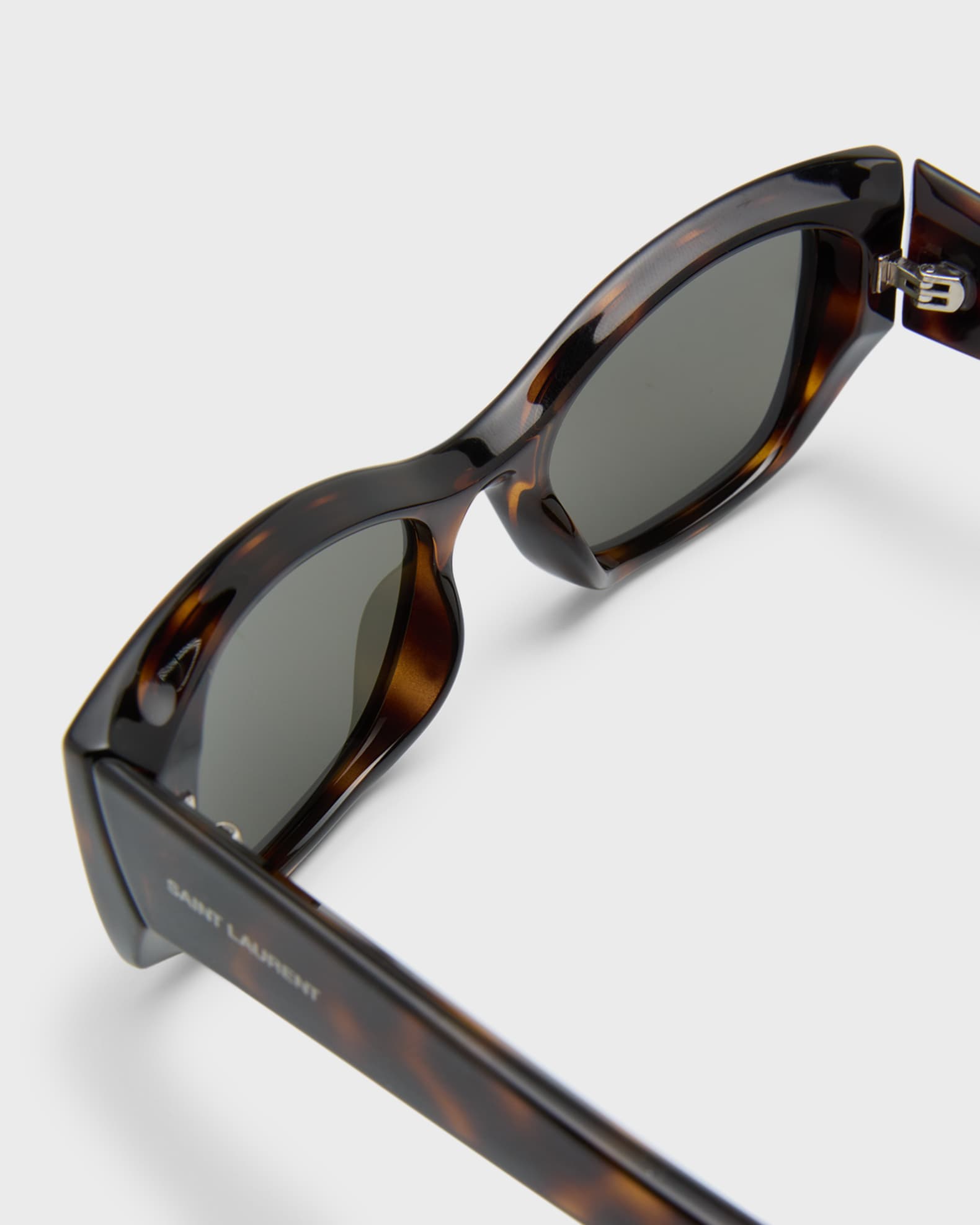Saint Laurent Logo Injection Plastic CatEye Sunglasses Neiman Marcus
